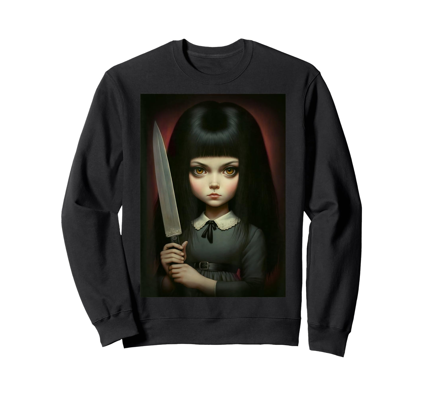 Last Gasp Graphics Sinister Girl Holding Knife T-Shirt