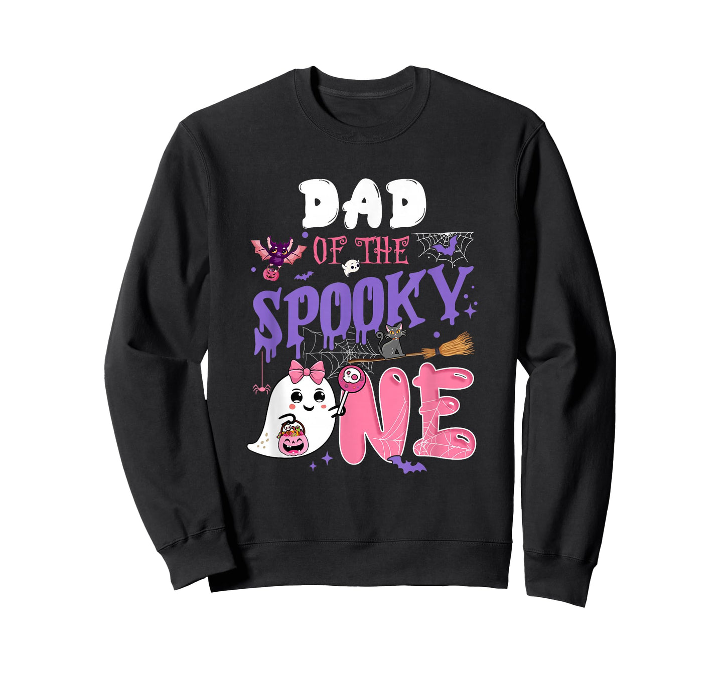 Dad Of The Spooky One 1St Birthday Girl Halloween Ghost T-Shirt