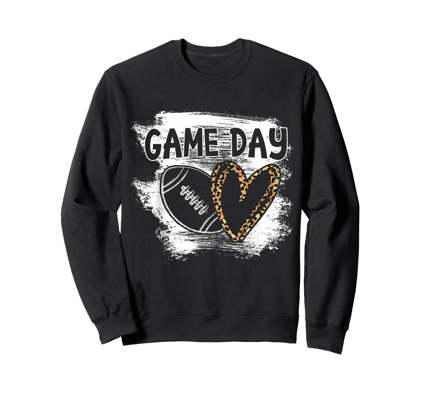 Football Game Day Womens Leopard Cheetah Game Day Football T-Shirt