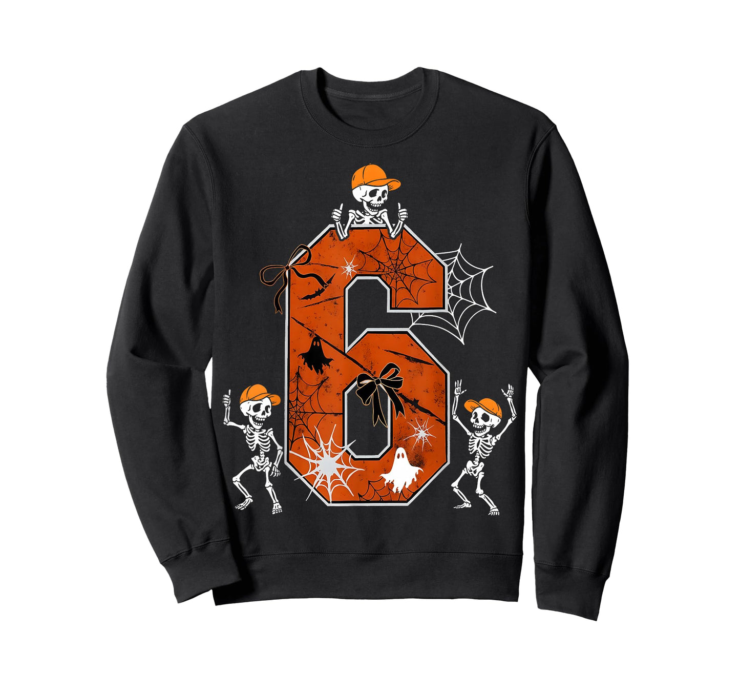 HUGvyn Six Seven Meme 6 7 Halloween Costume Dancing Skeleton T-Shirt