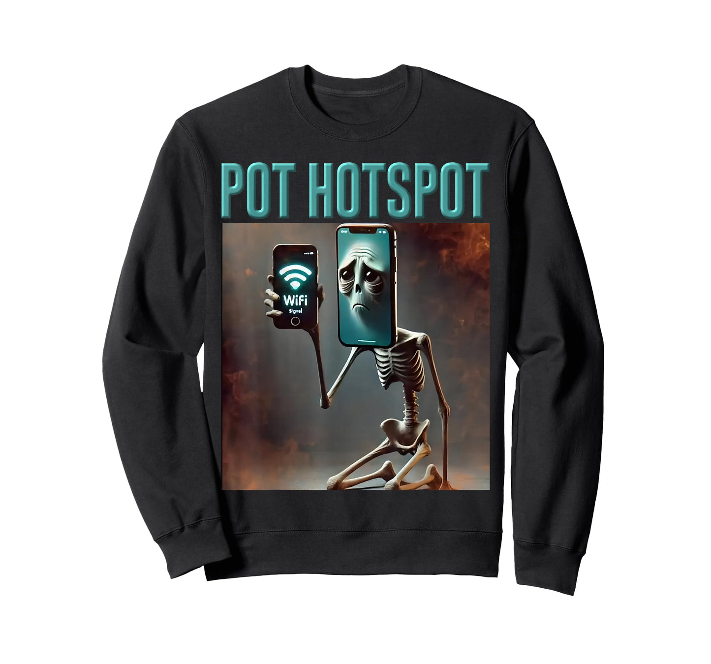 Kids Trending Meme Brainrot Italian Pot Hotspot Skeleton T-Shirt