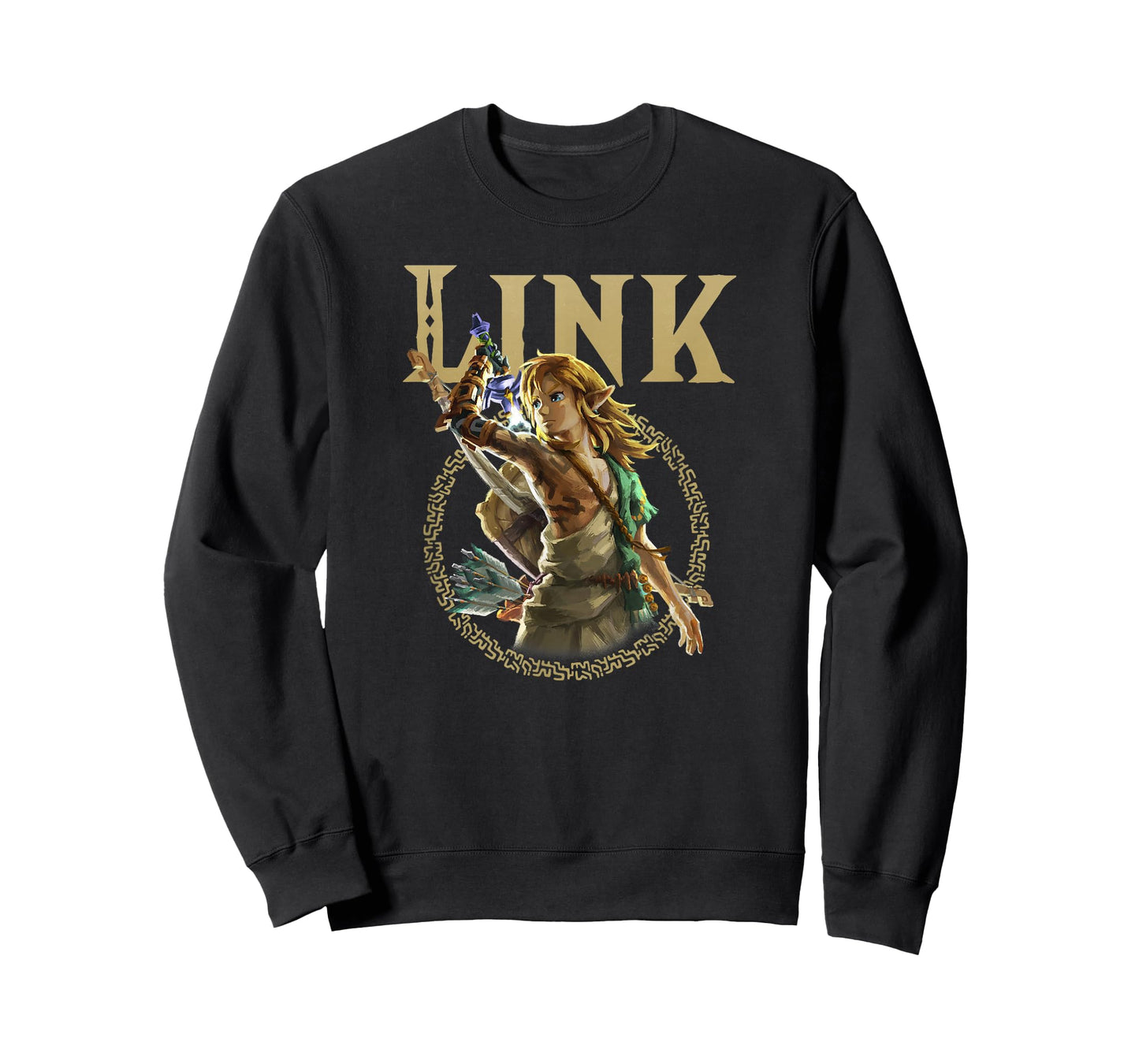 The Legend of Zelda Tears Of The Kingdom Link Circle Logo T-Shirt