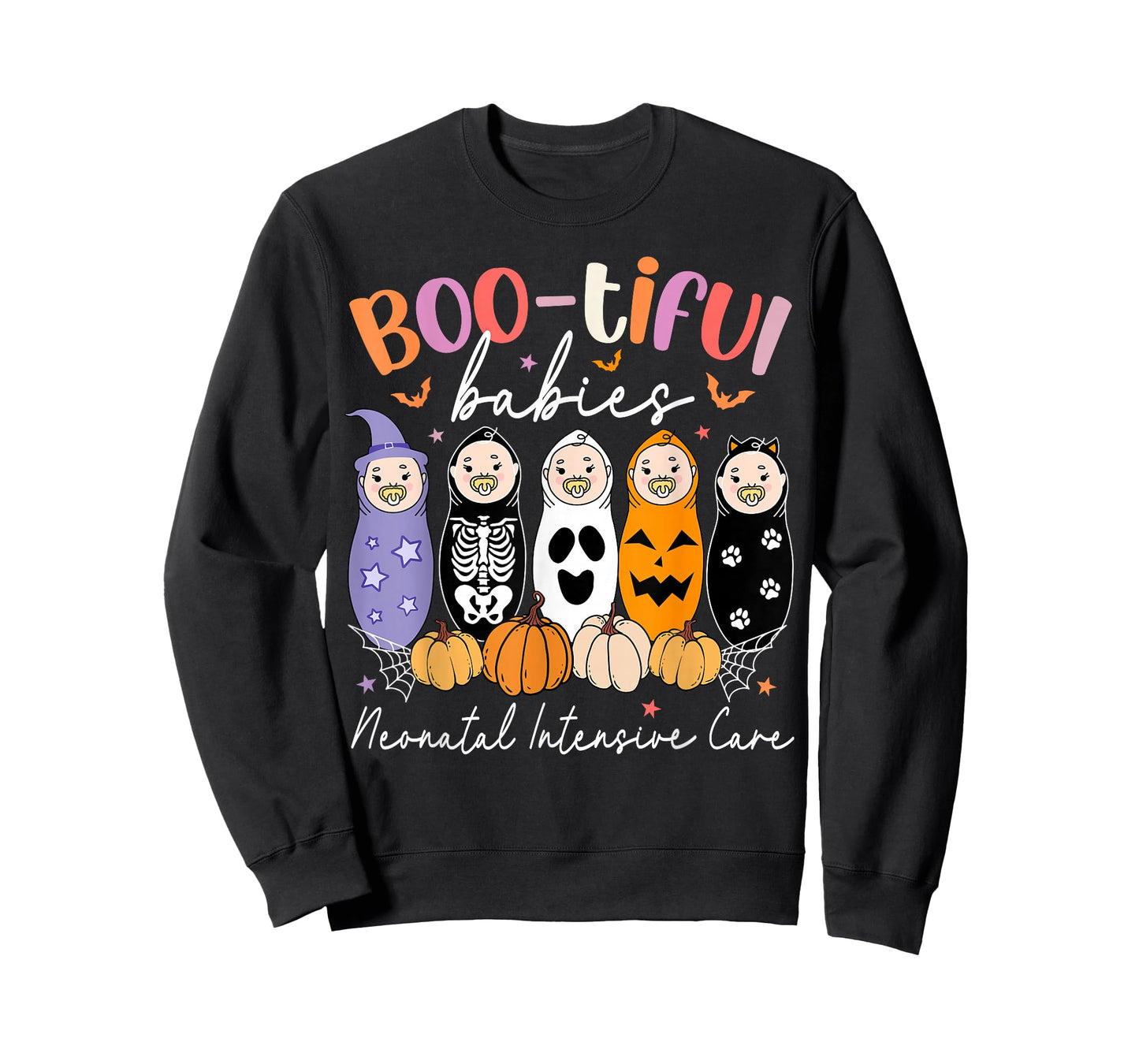 Bootiful Babies Neonatal Intensive Care NICU Nurse Halloween T-Shirt