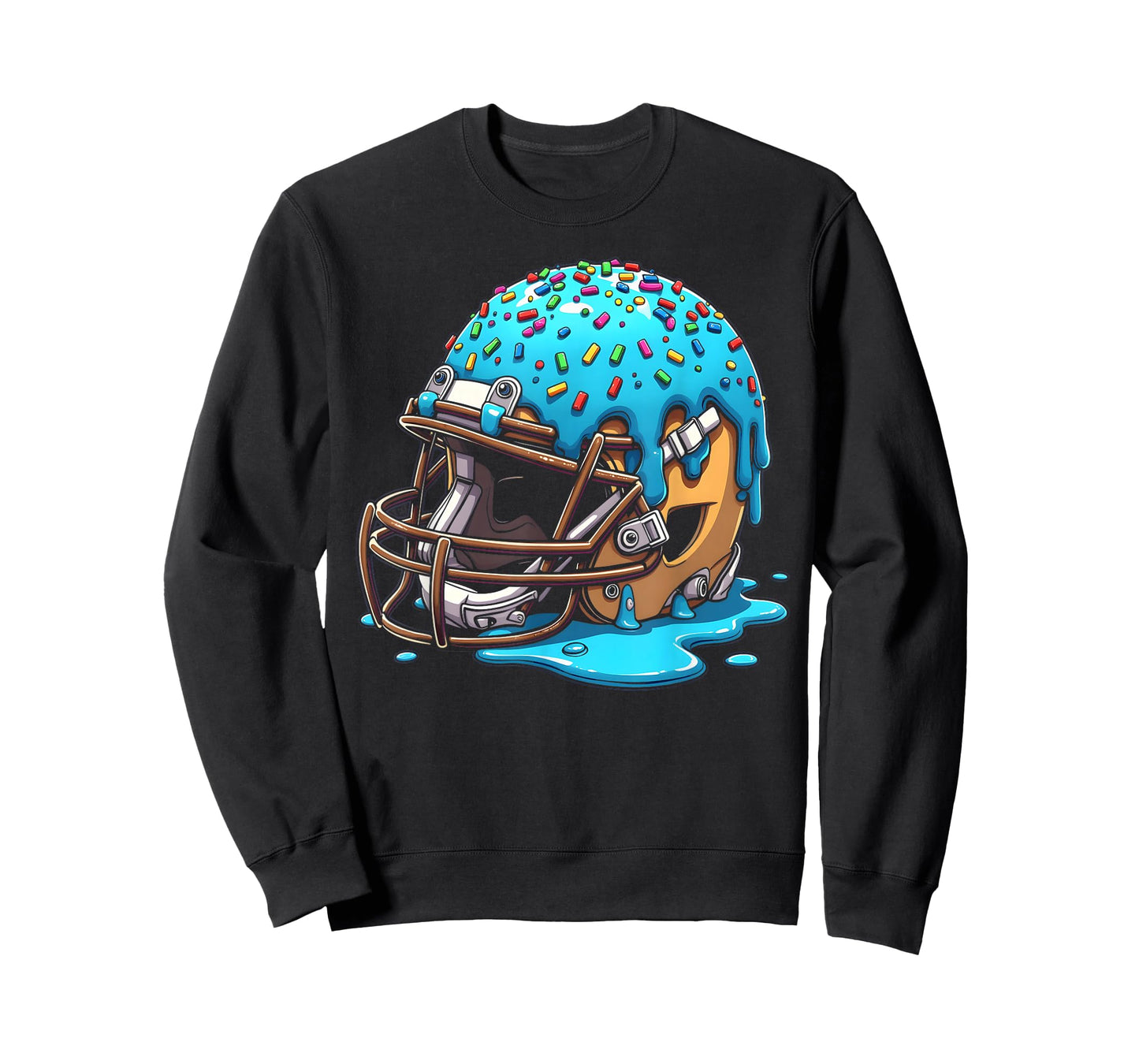 Football Drip Boys Tie Dye Football Ice Cream With Sprinkles T-Shirt