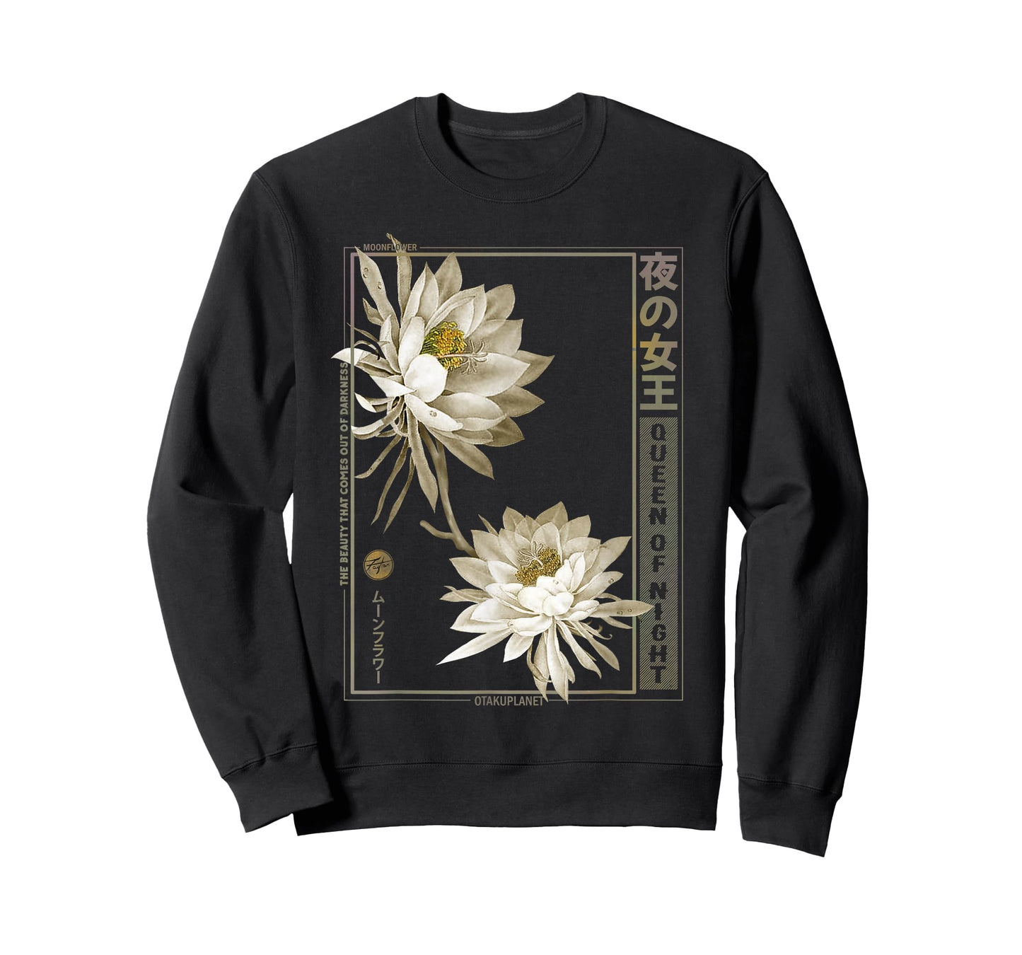 Anime Moon Flower in Japanese Anime Vaporwave Floral Dress T-Shirt