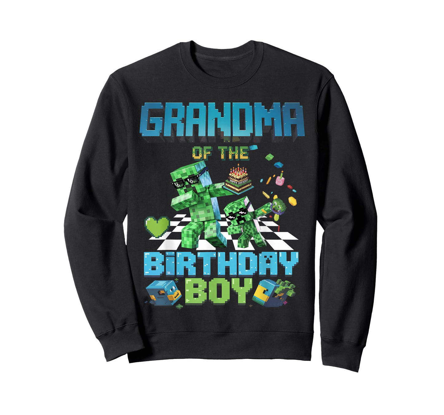 Grandma of the Birthday Boy Funny Brick Games Shirt Mens Boy T-Shirt