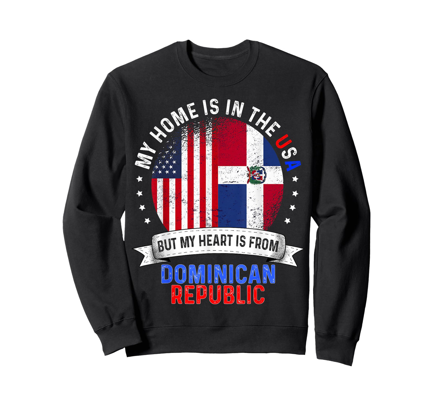 American Patriot Heart is from Dominican Republic Flag T-Shirt