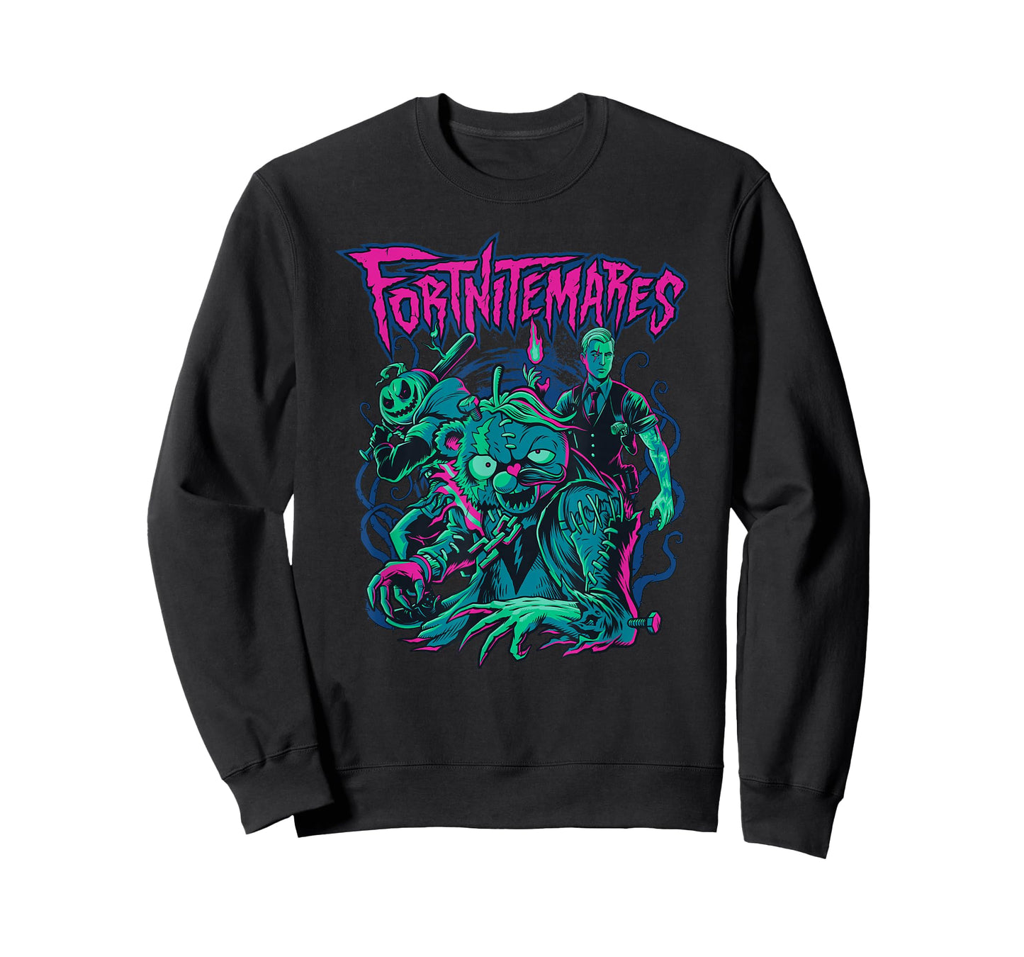 Fortnite Halloween Fortnitemares Retro Horror Group Shot T-Shirt
