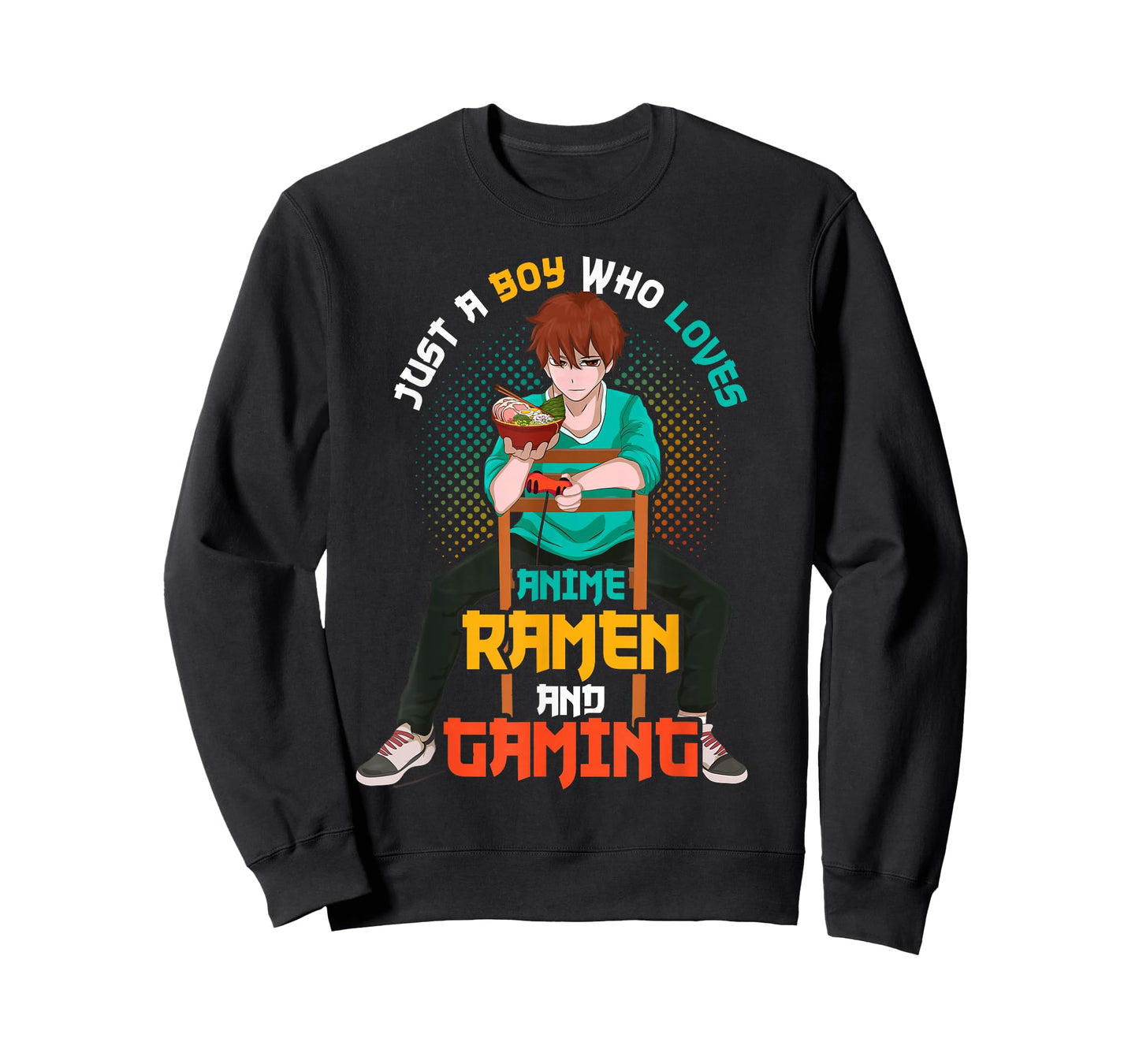 Gamer Ramen Noodles Gaming Japanese Manga Boys Anime T-Shirt