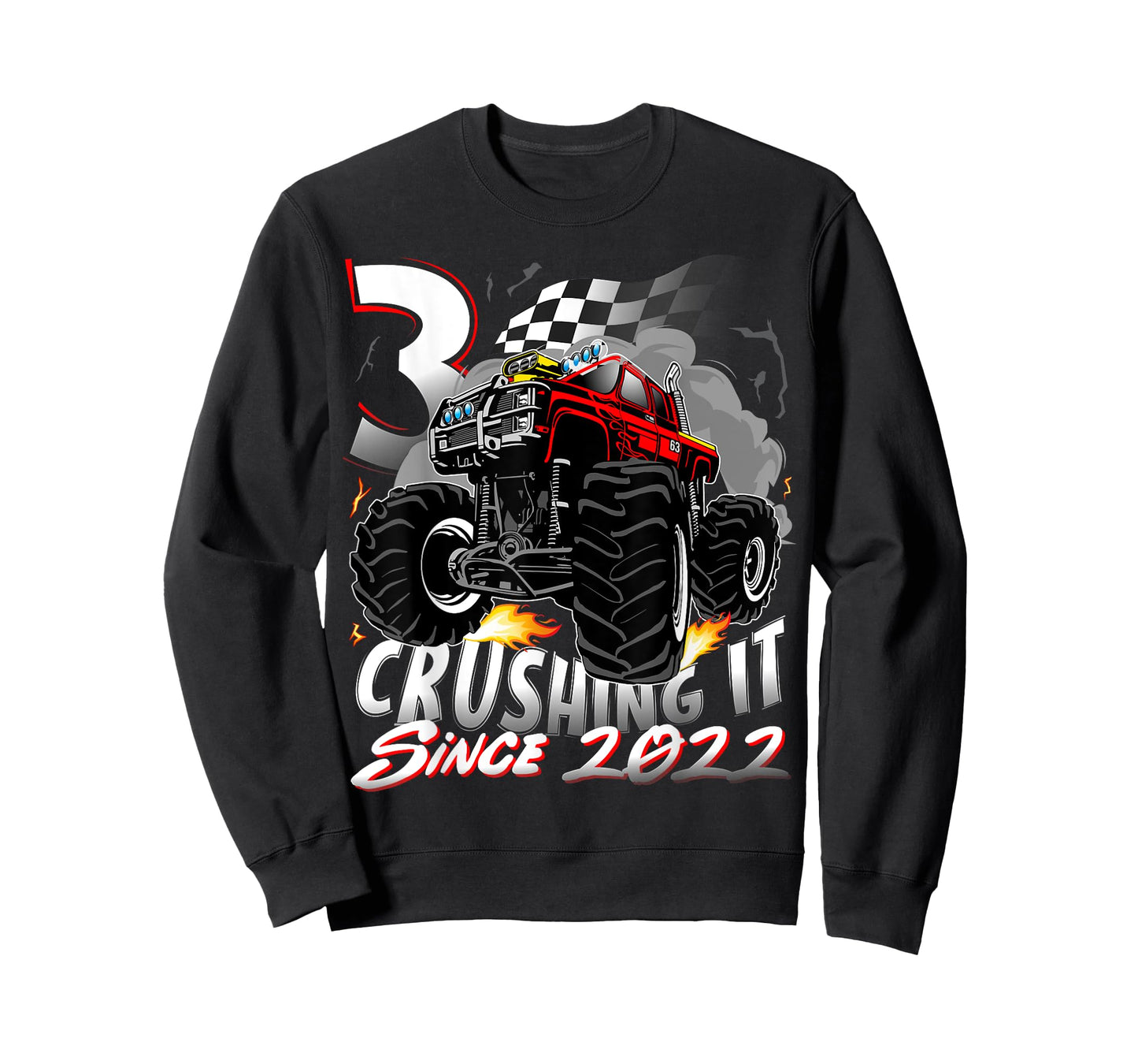 Birthday Monster Truck 3 year Old Boys 3rd Party Born 2022 T-Shirt