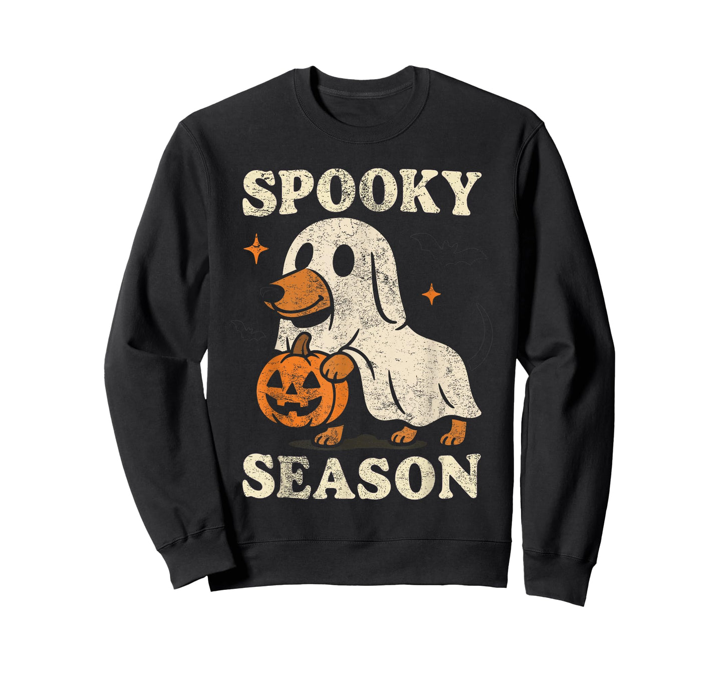 Holiday Dachshund Ghost Halloween Spooky Season Weenie Dog T-Shirt