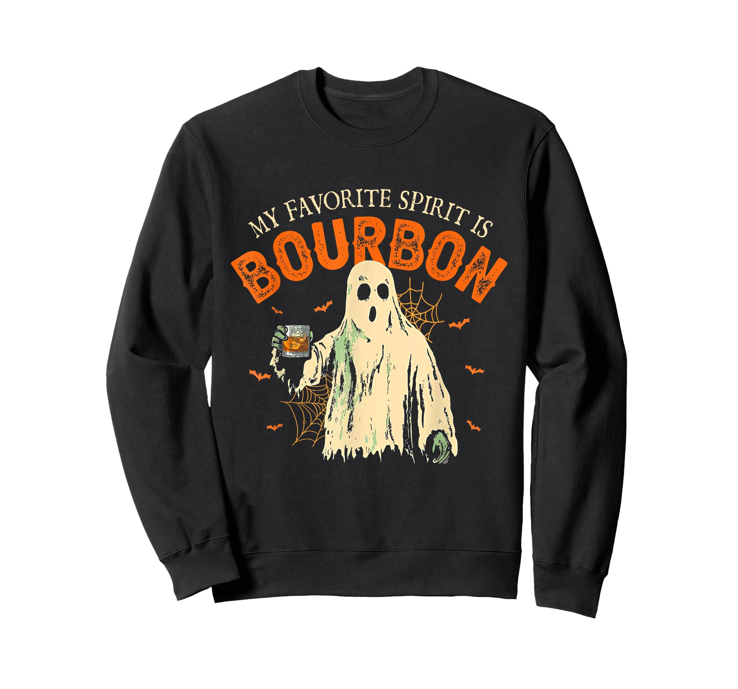 My Favorite Spirit Is Bourbon Funny Ghost Halloween Costume T-Shirt