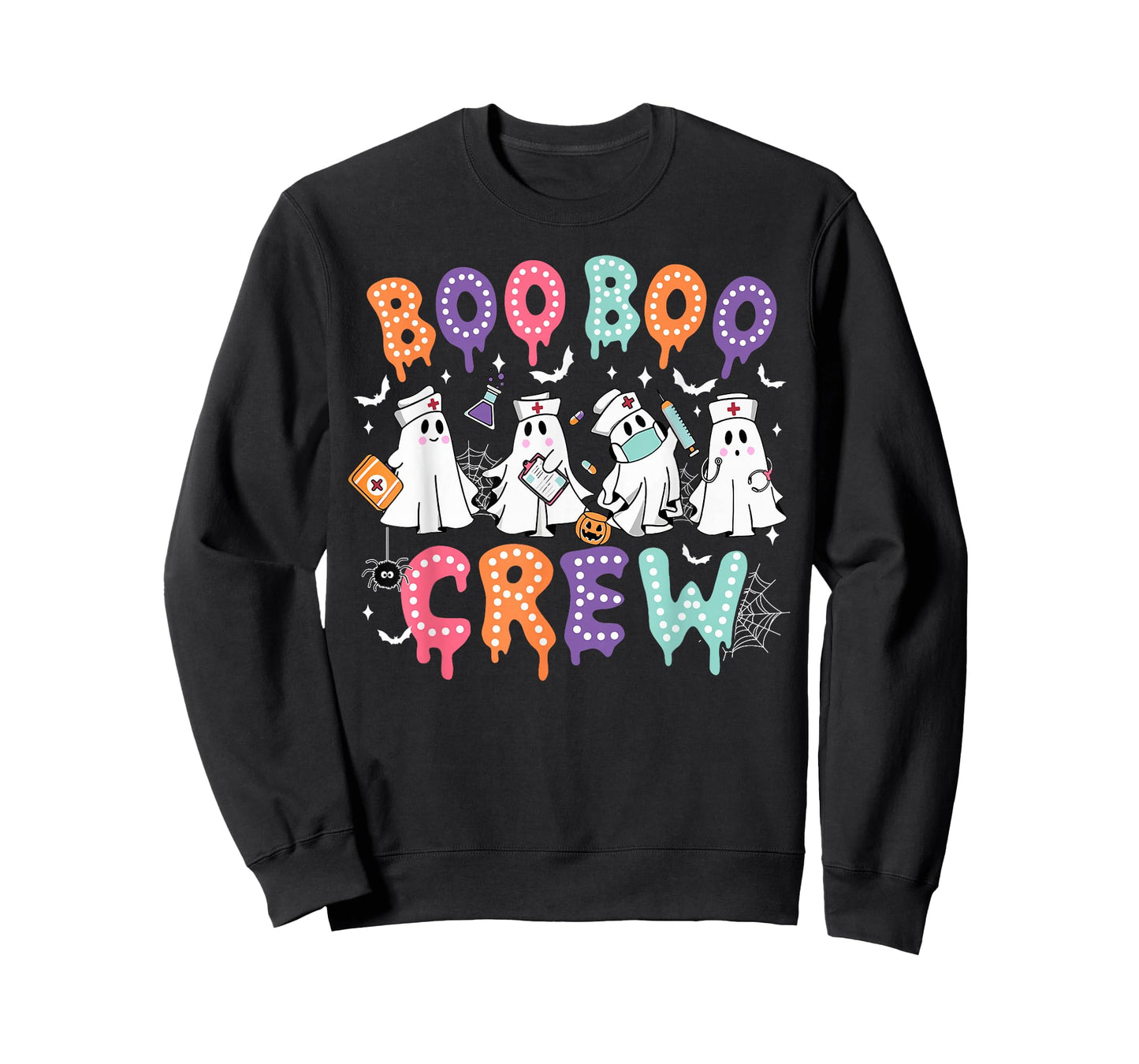 Boo Boo Crew Nurse Nursing Ghost Spooky Season Halloween T-Shirt