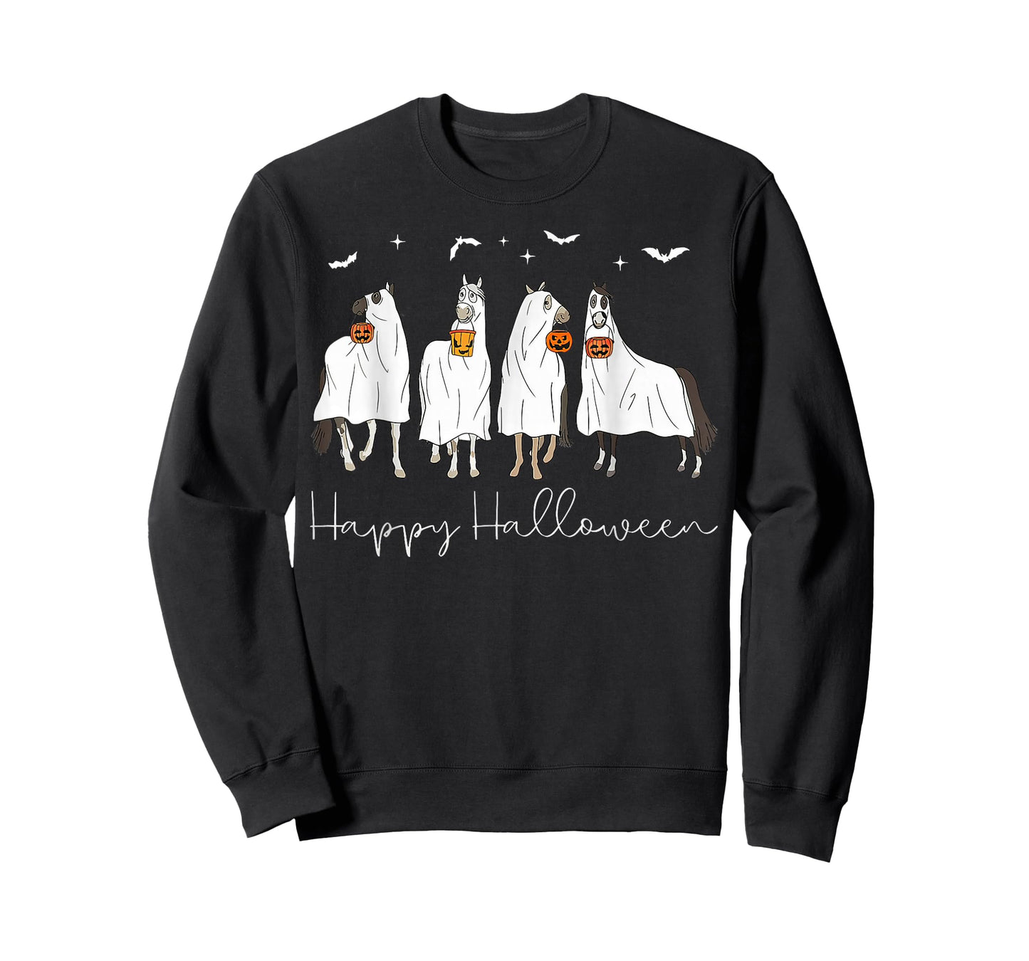 Happy Halloween Horse Ghost 2025 T-Shirt