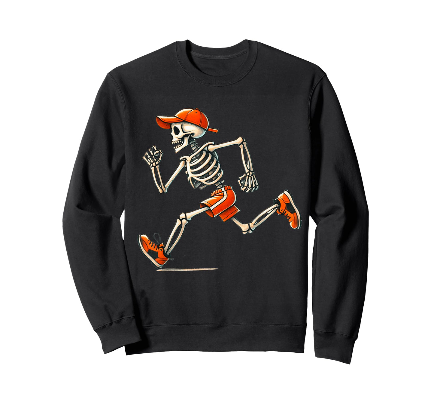 Skeleton Running Halloween Costume Runner Men Boys Kids T-Shirt