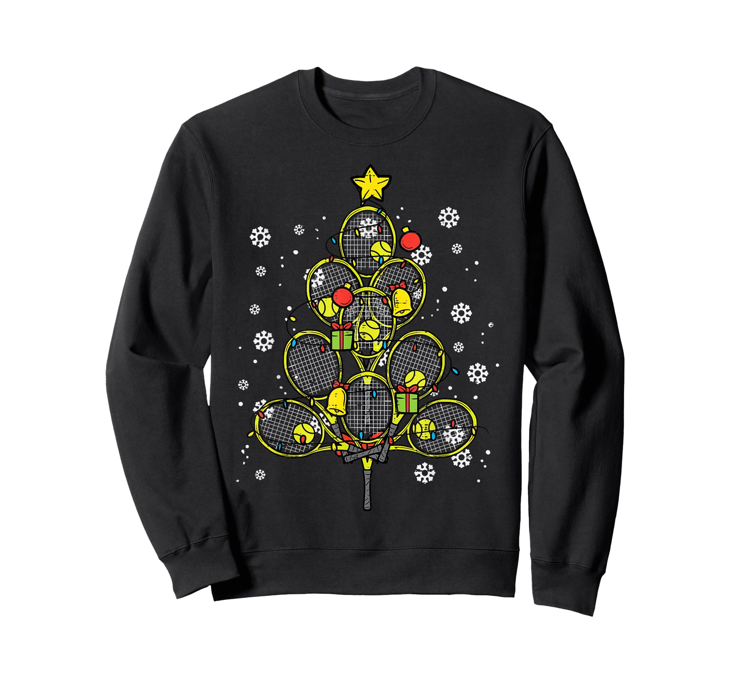 Tennis Christmas Tree Xmas Player Boys Girls Men Women Kids T-Shirt