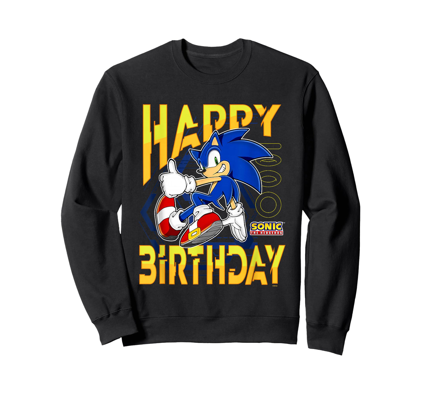 Sonic The Hedgehog Birthday Happy Birthday Thumbs Up Logo T-Shirt