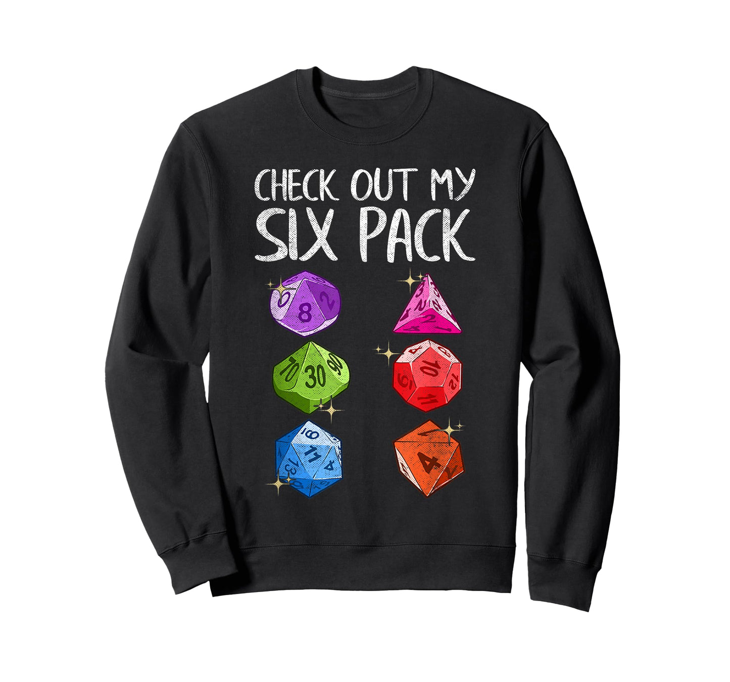 Check Out My Six Pack Gaming Dice Joke Funny Gamer Nerd Gift T-Shirt