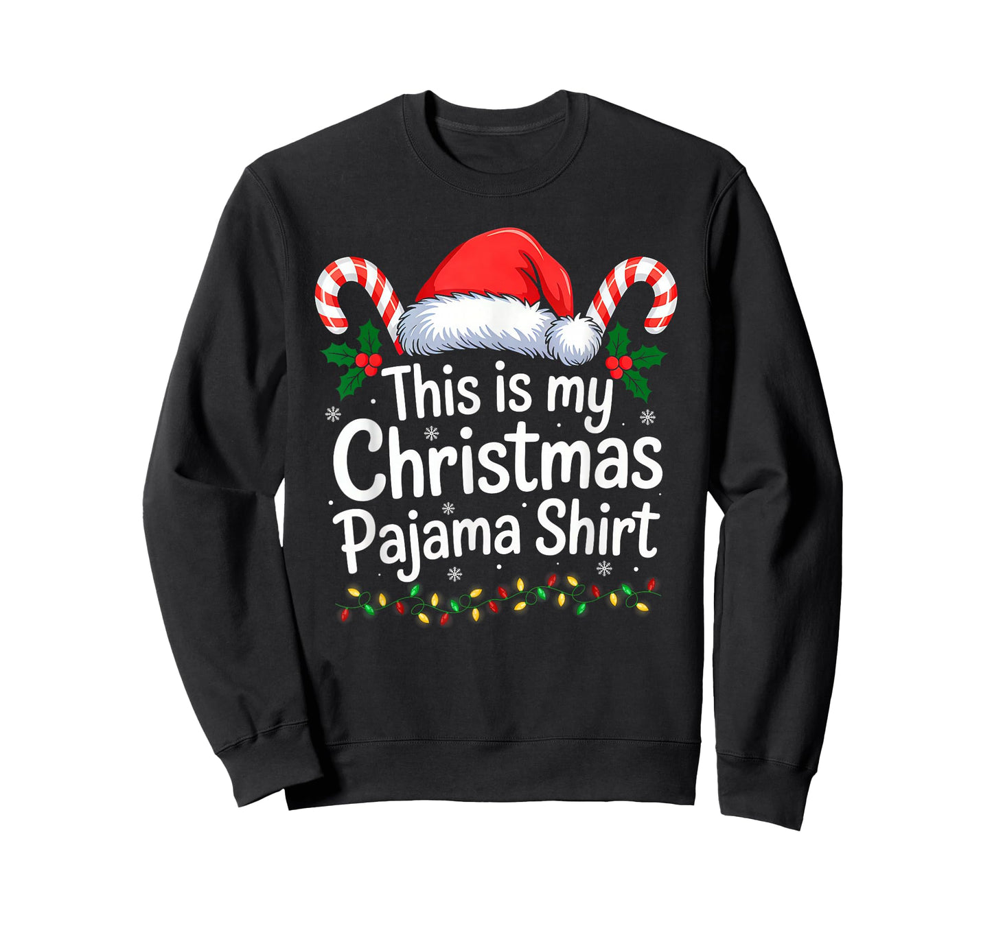 This is My Christmas Pajama Shirt Funny Matching Xmas Lights T-Shirt
