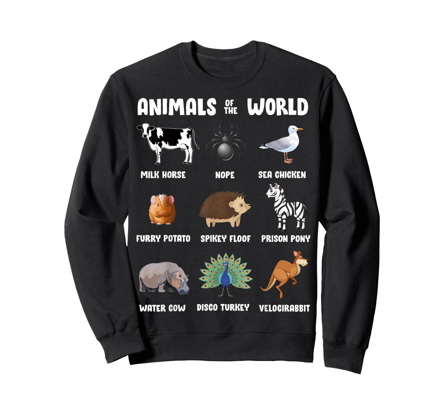 Animals Of The World Gift Tee Funny Rare Animals Memes T-Shirt