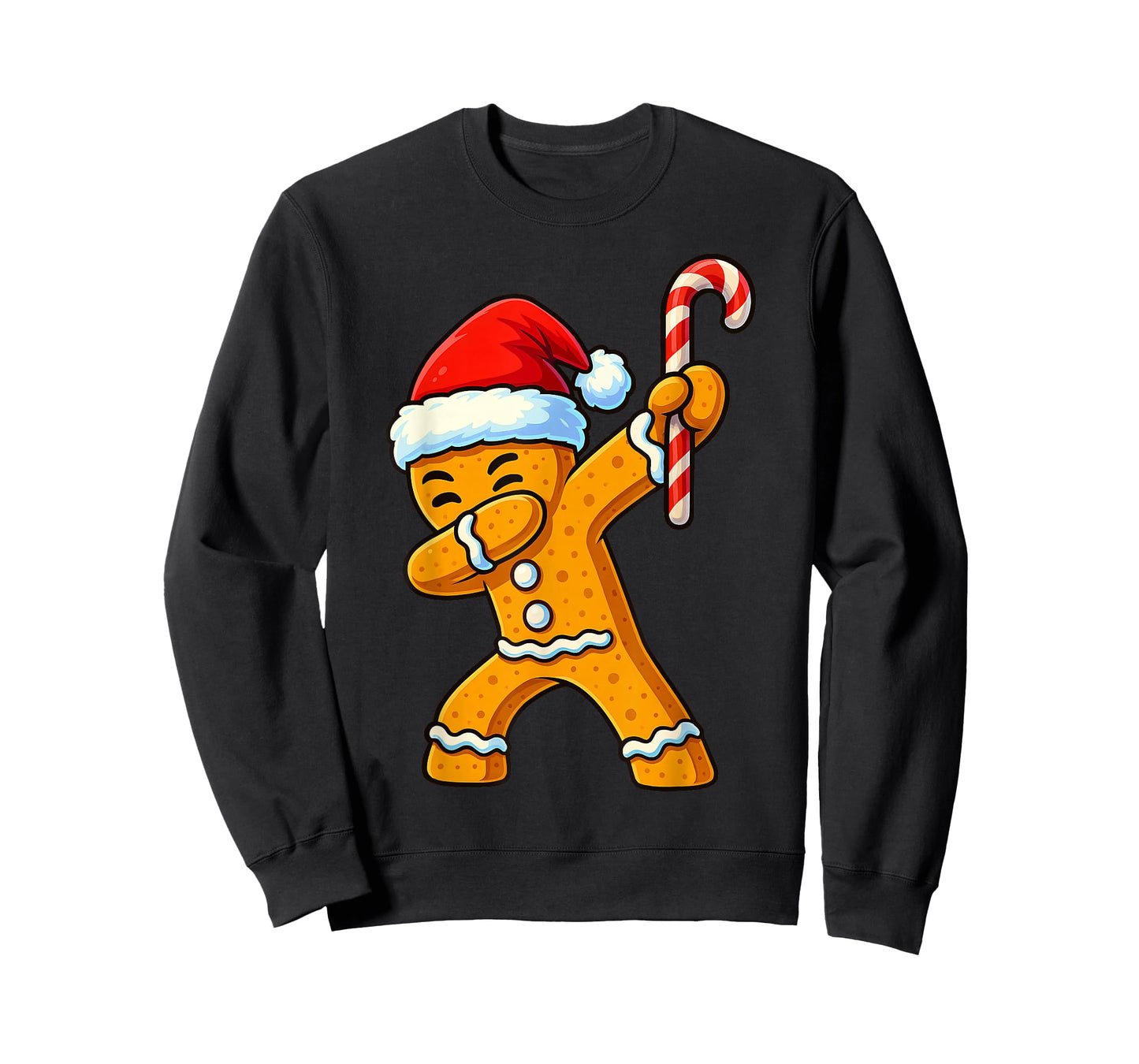 Dabbing Gingerbread Santa Candy Christmas Boys Teen Girl Kid T-Shirt