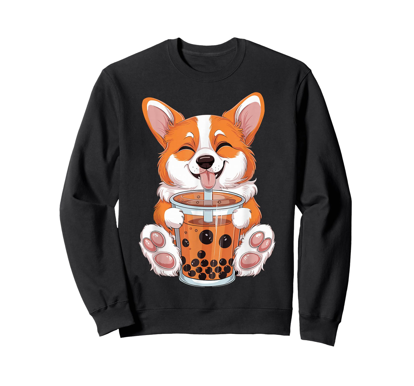 Corgi Dog Bubble Boba Tea Anime Cute Kawaii Corgi Dog T-Shirt