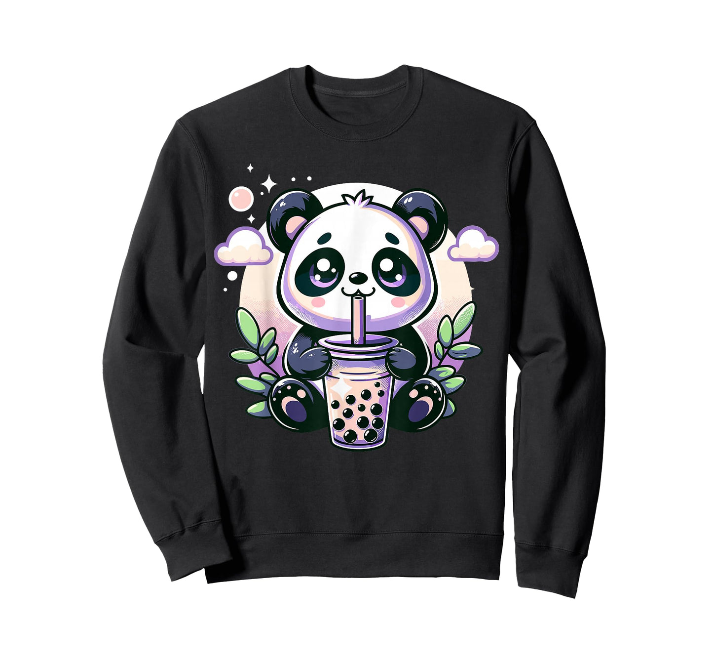 Kawaii Panda Anime Boba Drink Bubble Tea Kids Teen Girl Boy T-Shirt