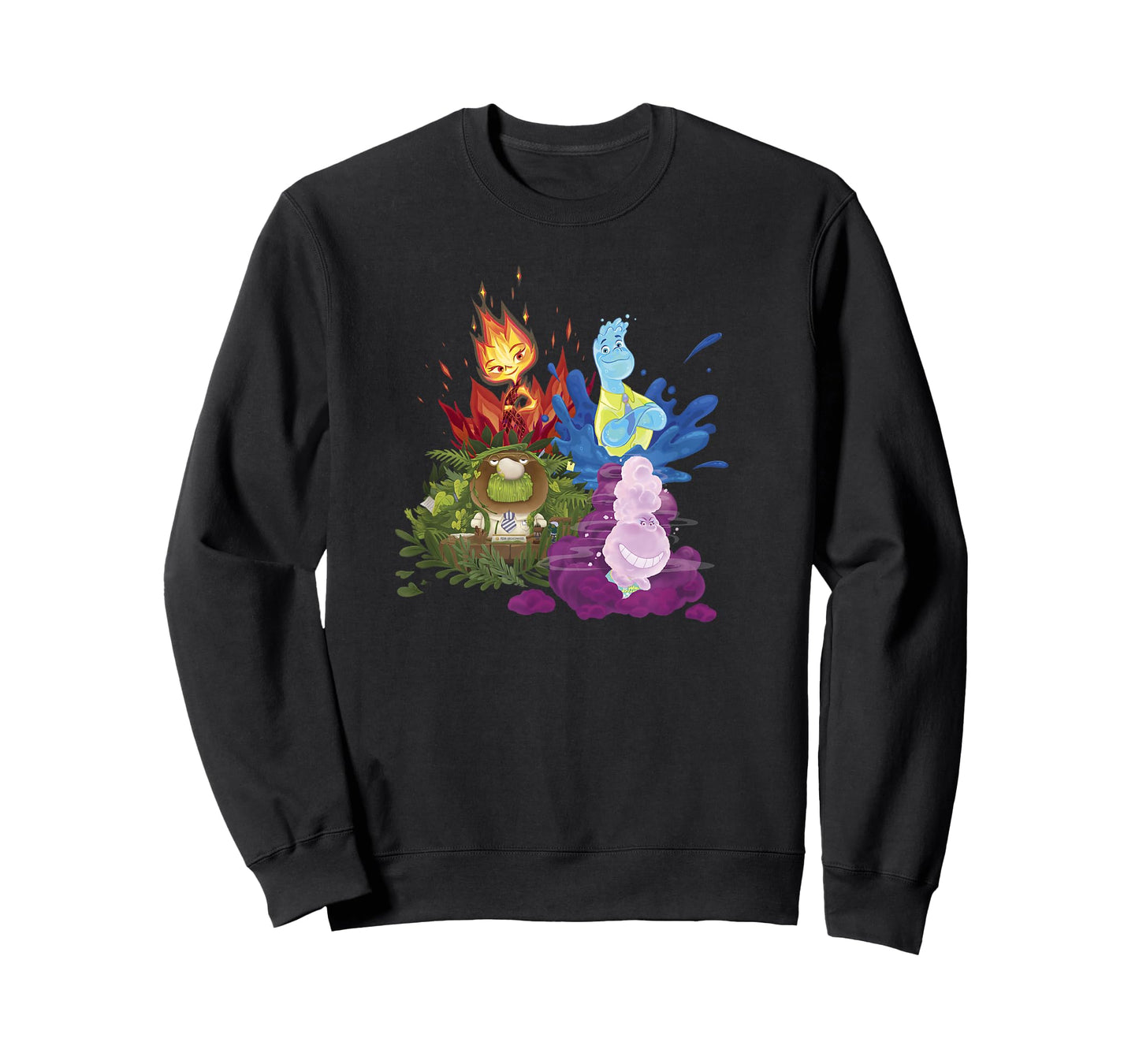 Disney Pixar Elemental Four Elements Group Shot Poster T-Shirt
