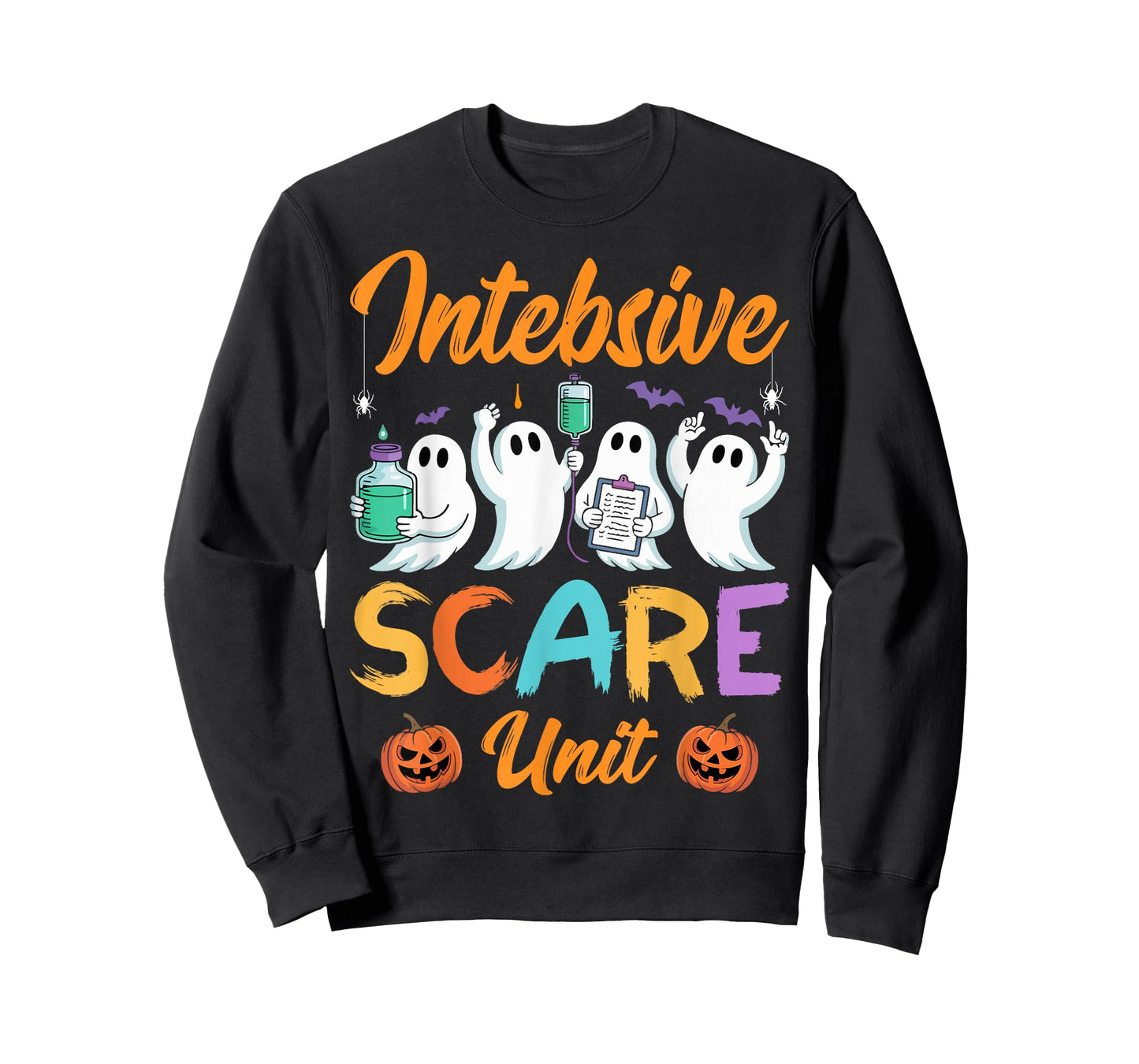 Intensive Scare Unit ICU Nurse Ghost Spooky Halloween T-Shirt