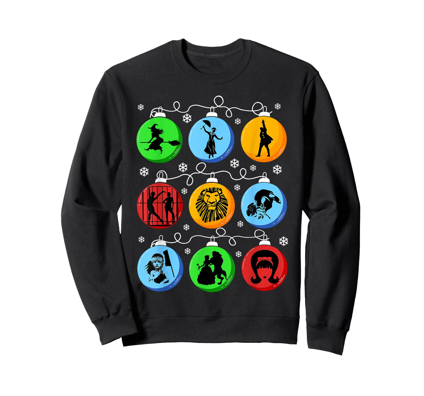 Broadways Christmas Bulbs Ornament lights Xmas Gift T-Shirt