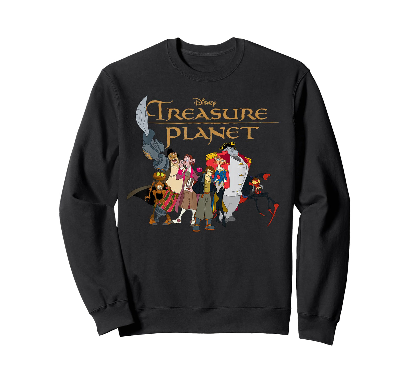 Disney Treasure Planet Logo and Characters T-Shirt Small