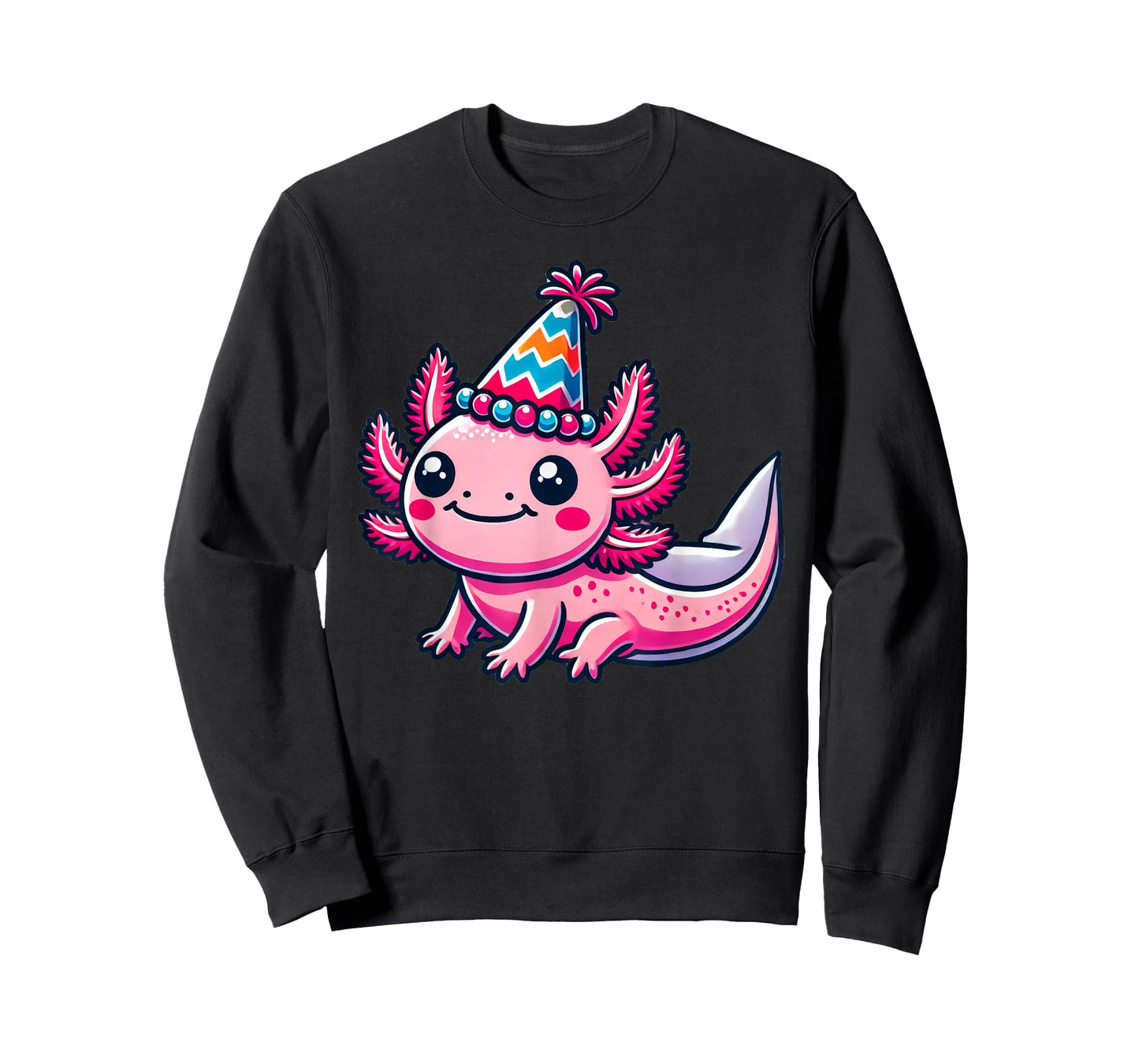 Anime Kawaii Axolotl Birthday Party Hat T-Shirt