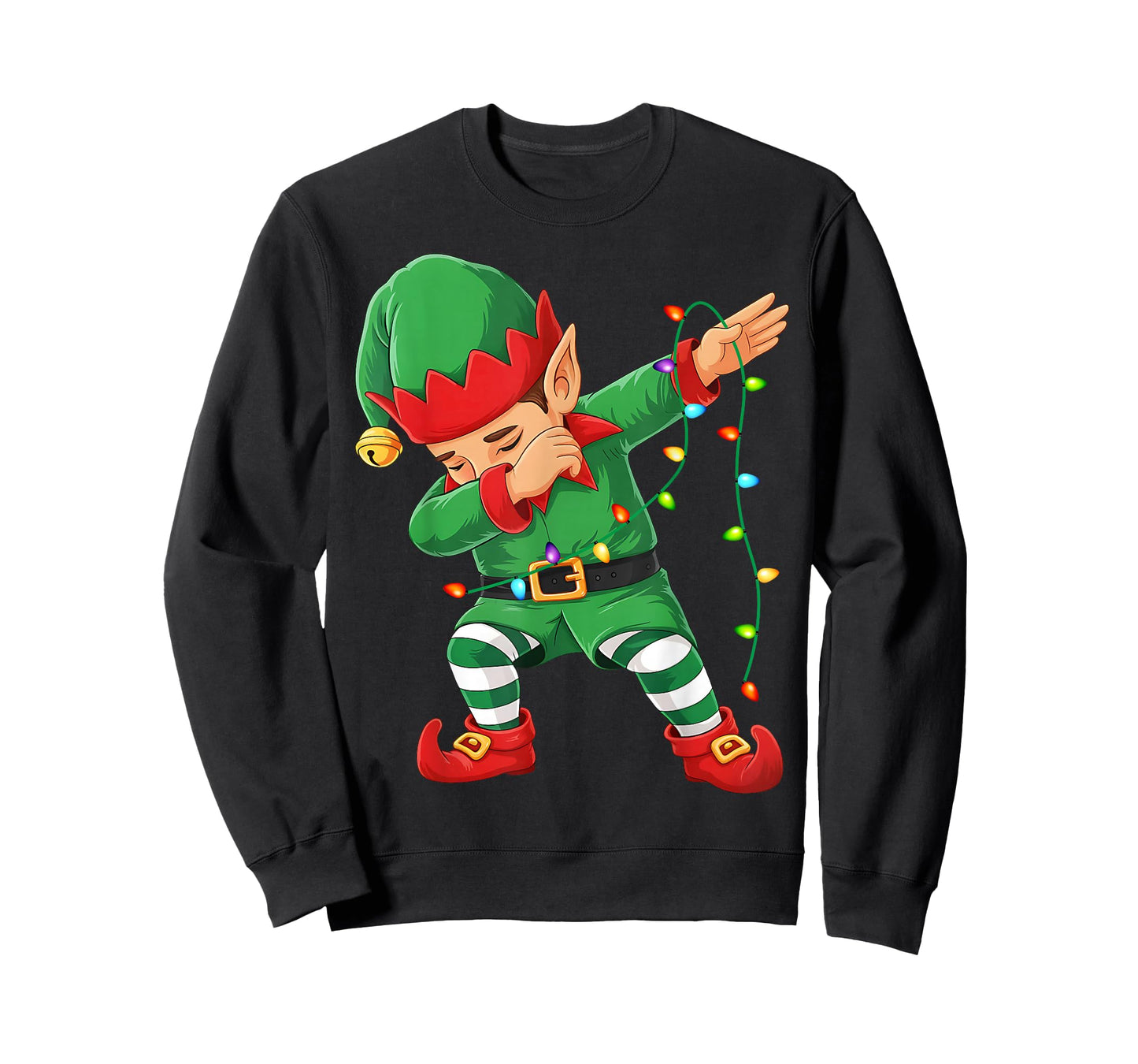 Dabbing Elf Squad Christmas Matching Family Men Boy Kids Elf T-Shirt