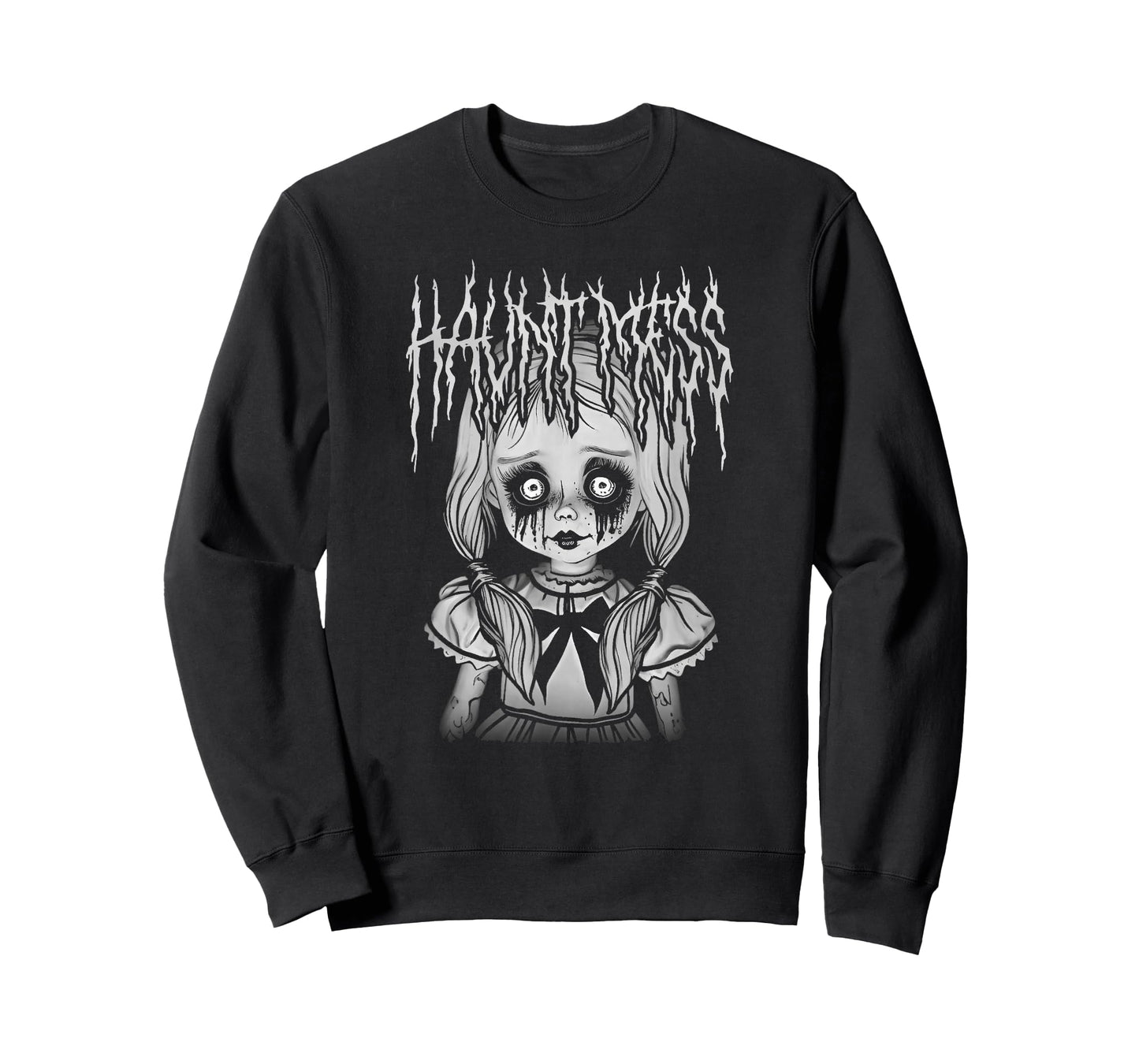 Haunt Mess Creepy Haunted Doll Illustration T-Shirt