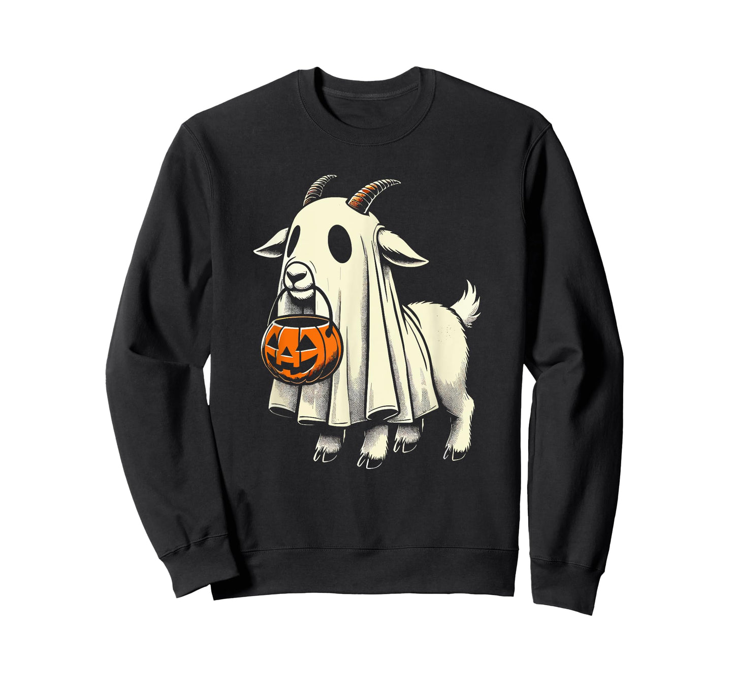 Cute Goat Ghost Pun Meme Trick or Treat Funny Halloween T-Shirt