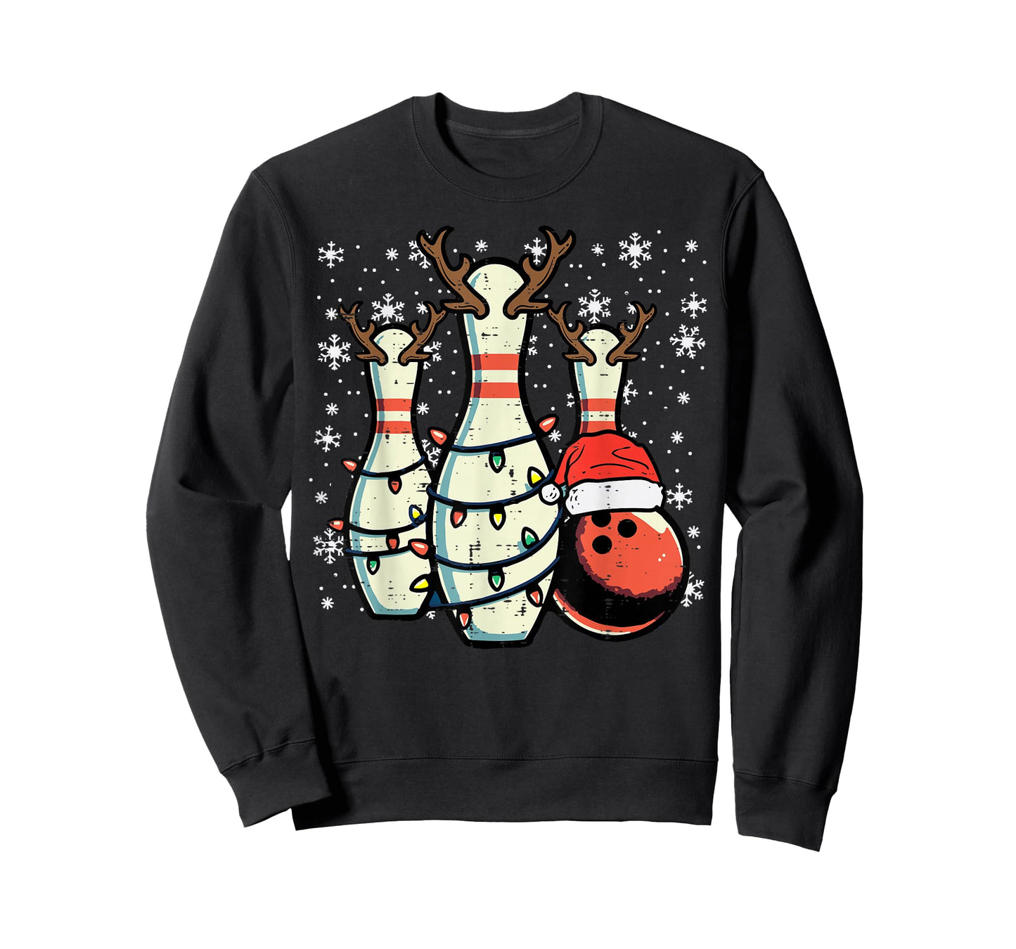 Christmas Bowling Pins Reindeer Xmas Bowler Women Men Kids T-Shirt