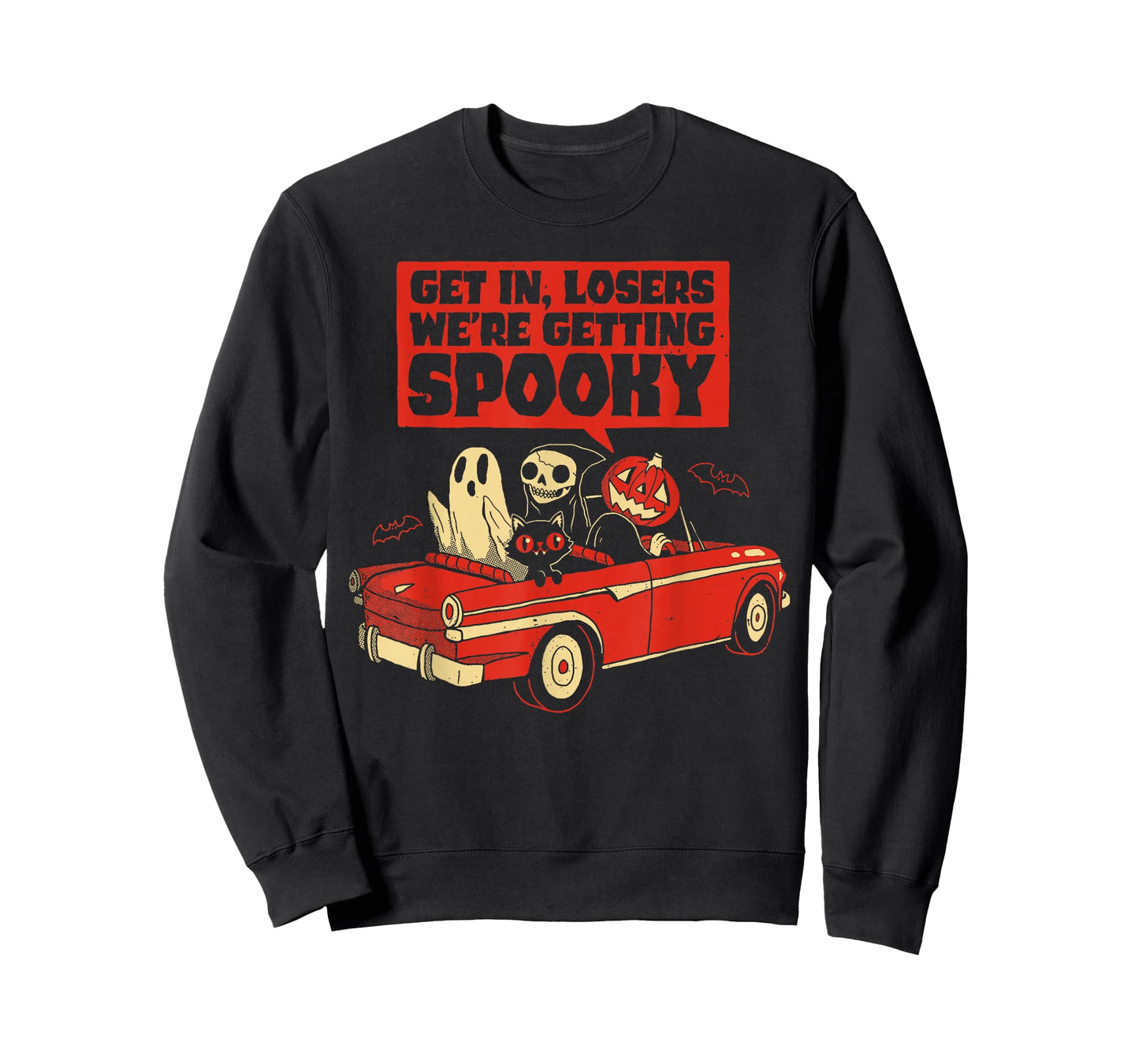Get In, Losers We'Re Getting Spooky Skeleton Pumpkin Ghost T-Shirt