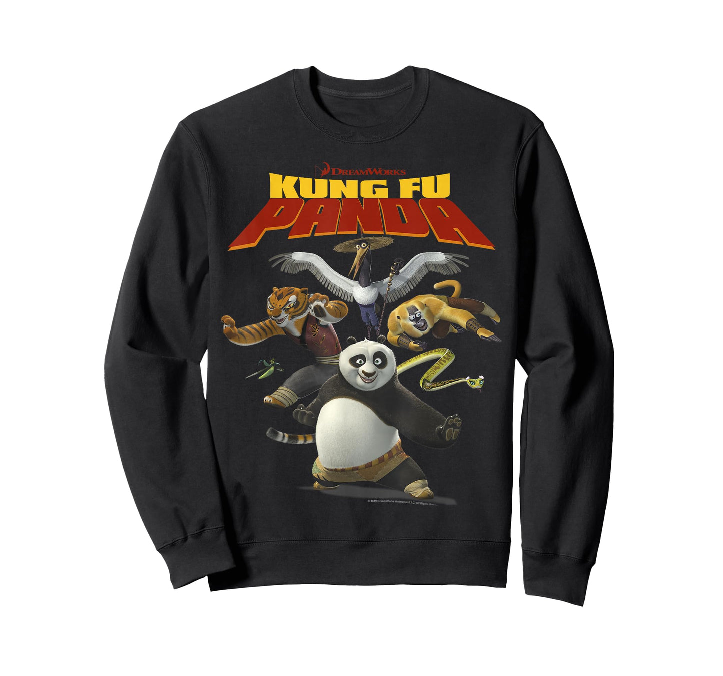 Kung Fu Panda Group Shot Action Portrait Movie Logo T-Shirt Small