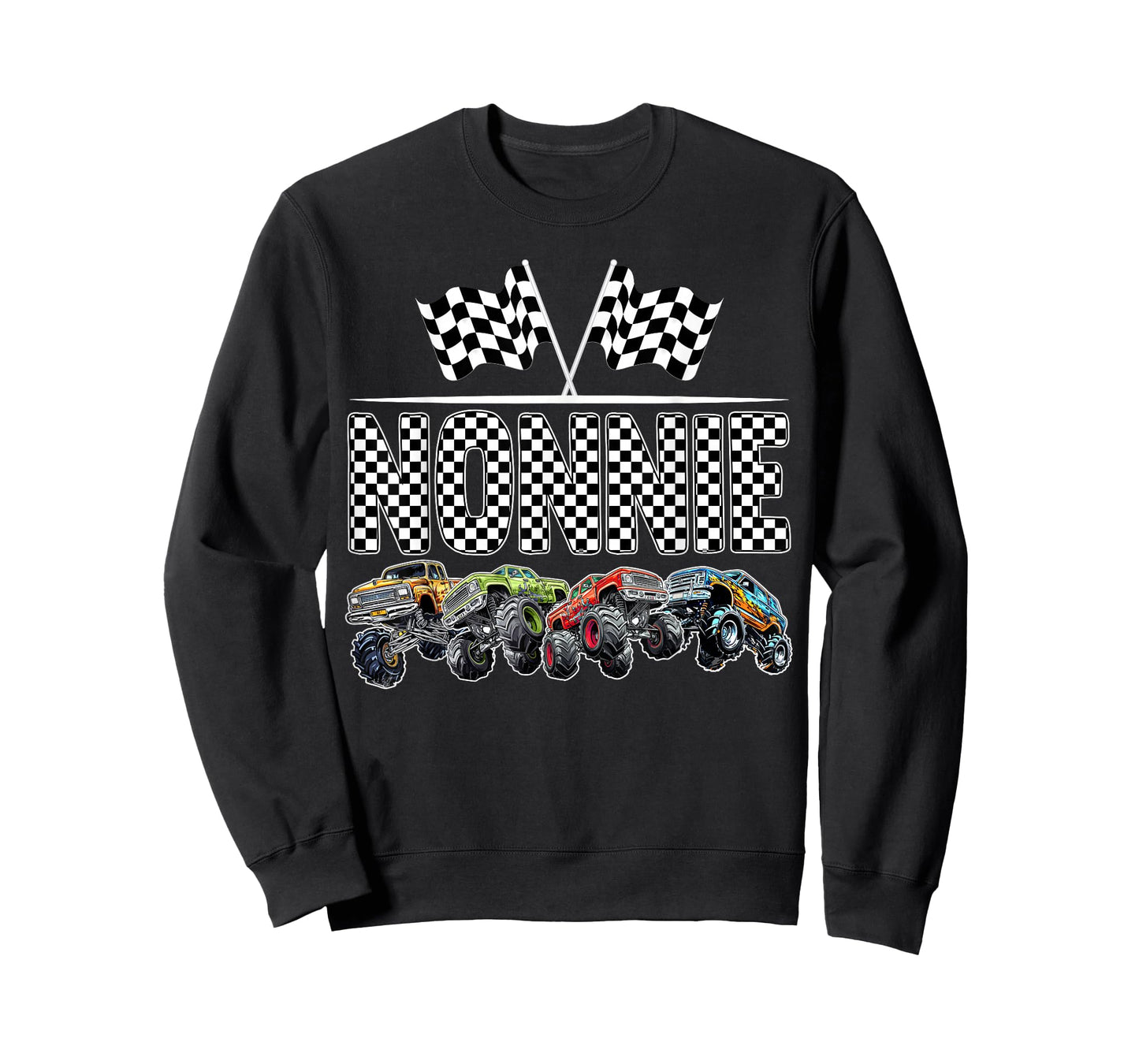 Nonnie Retro Monster Truck Family Birthday Matching T-Shirt