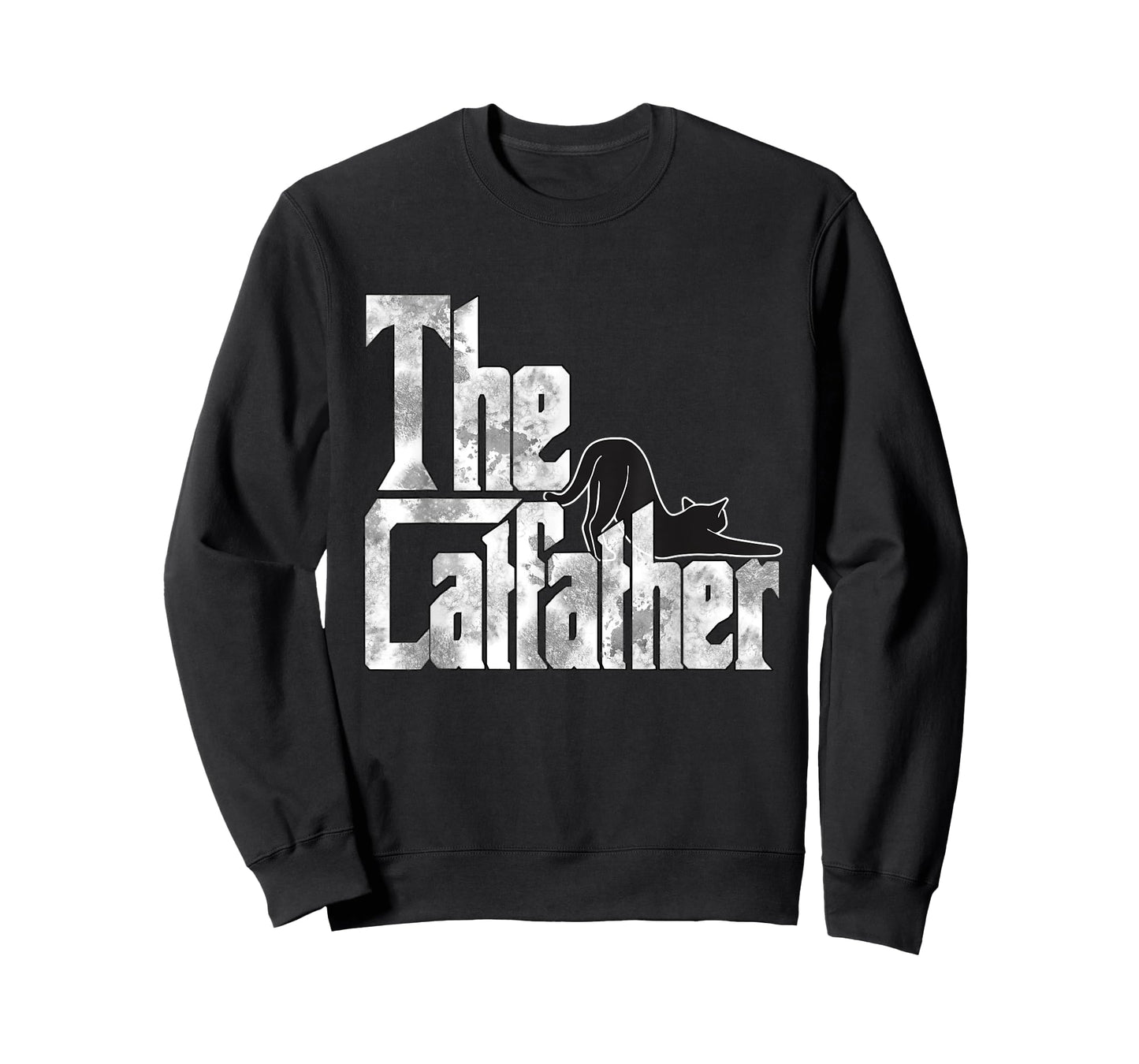 The Catfather Black Cat Father Mafia Whiskers Male Daddy T-Shirt