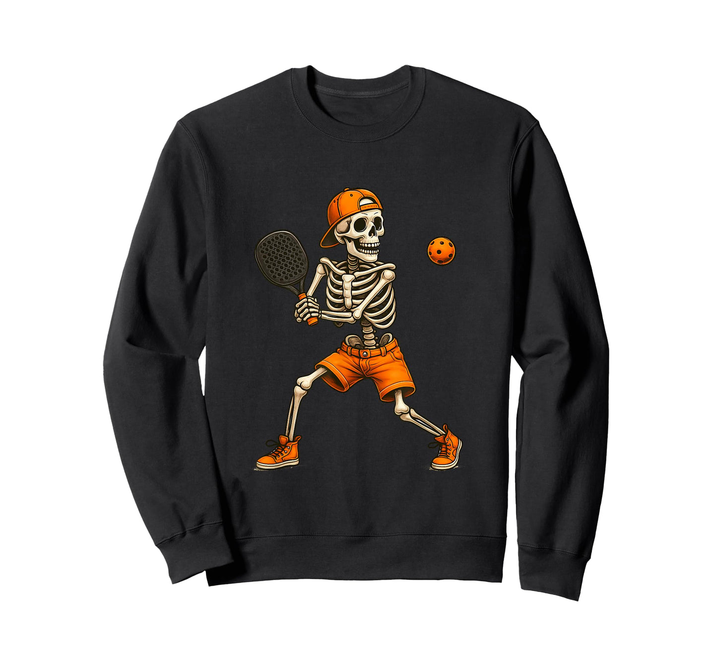 Funny Pickleball Skeleton Halloween Shirt Kids Girls Boys T-Shirt