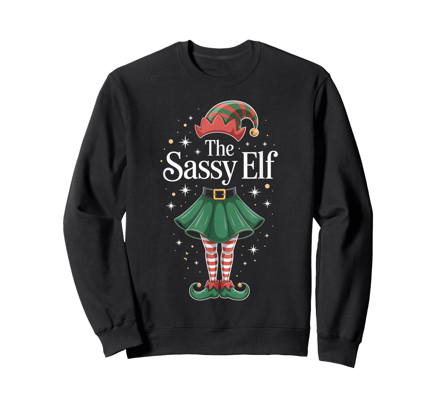 The Sassy Elf Funny Christmas Holiday 2026 Women Girl Kids T-Shirt