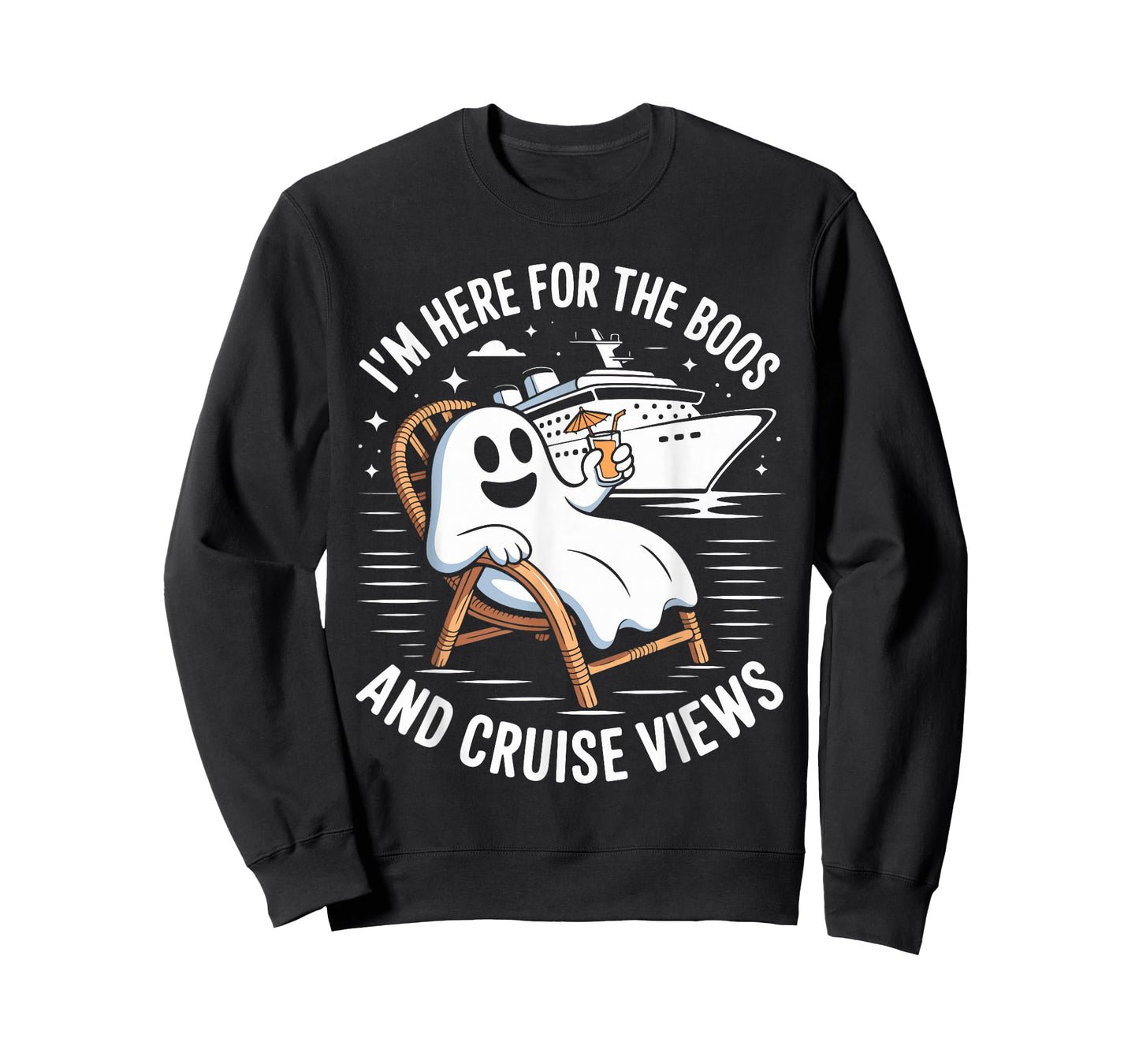 I'm Here For The Boos And Cruise Views Halloween Costume T-Shirt
