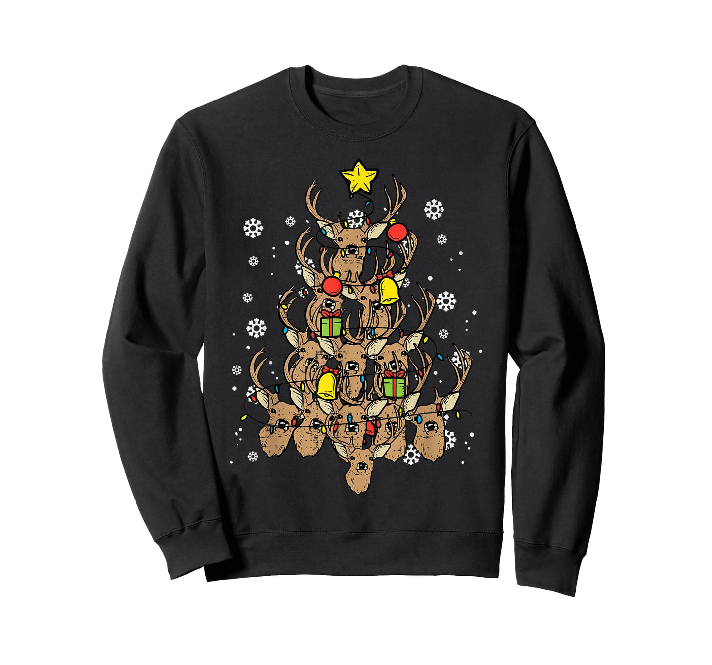 Deer Christmas Tree Xmas Hunting Hunt Men Dad Men Women Kids T-Shirt