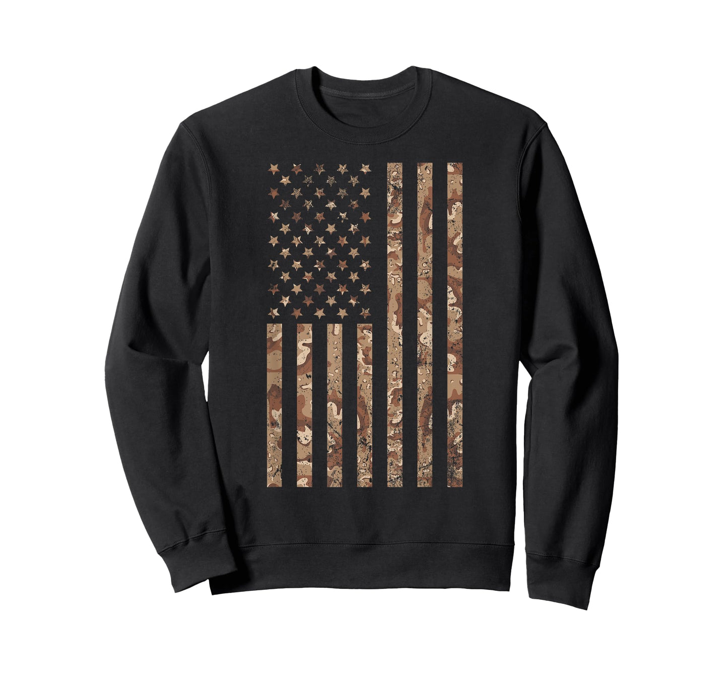 Desert Camo American Flag Military, Tactical Camouflage USA T-Shirt for Women Kids Men