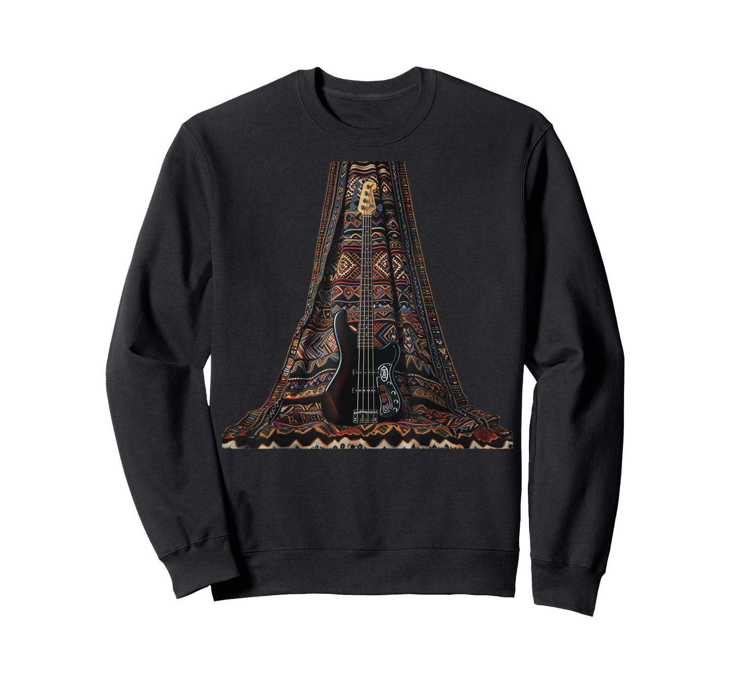 bass guitar, strings, ethnic patterns T-Shirt
