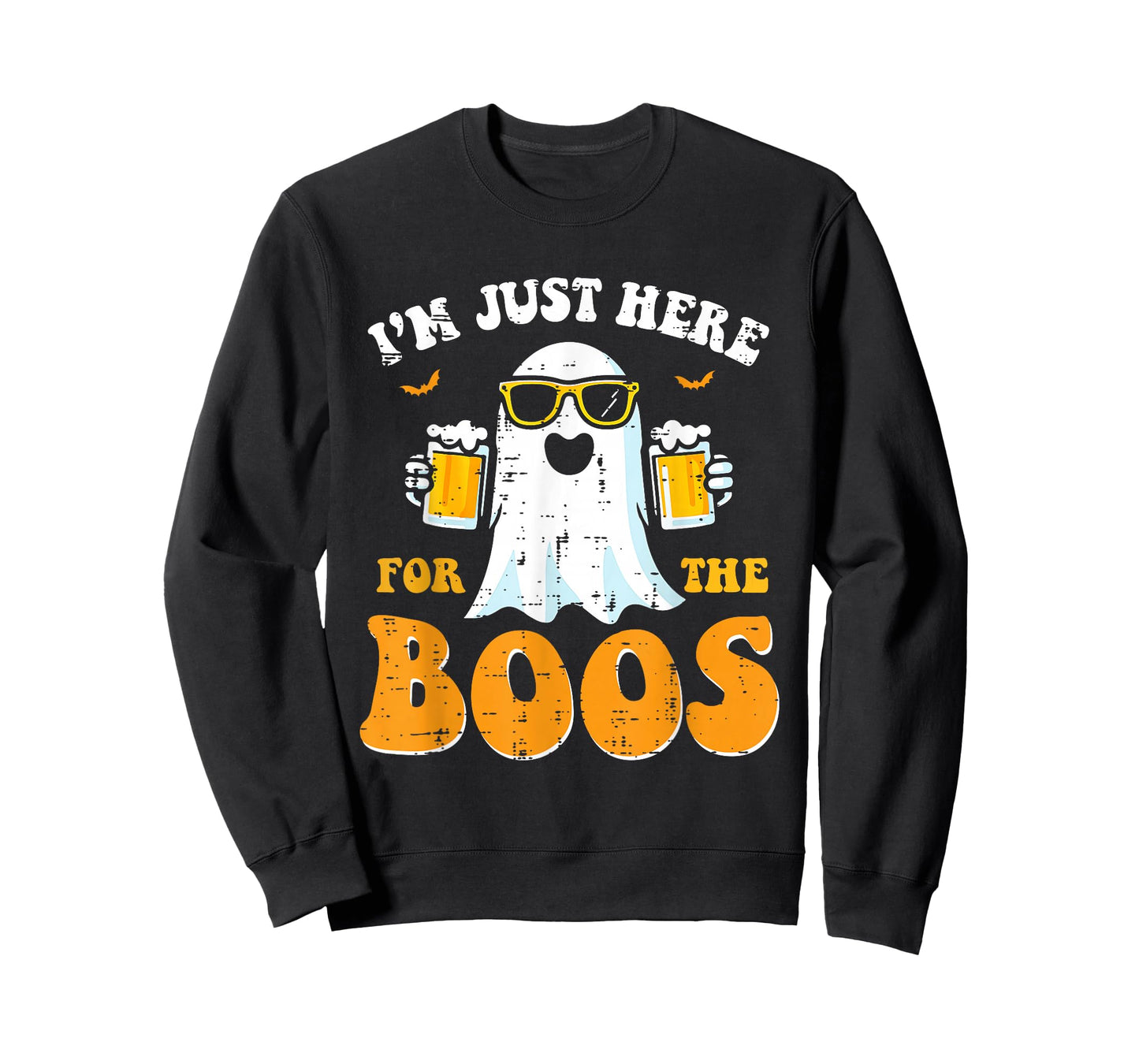 Just Here for The Boos Funny Halloween Men Women Ghost T-Shirt