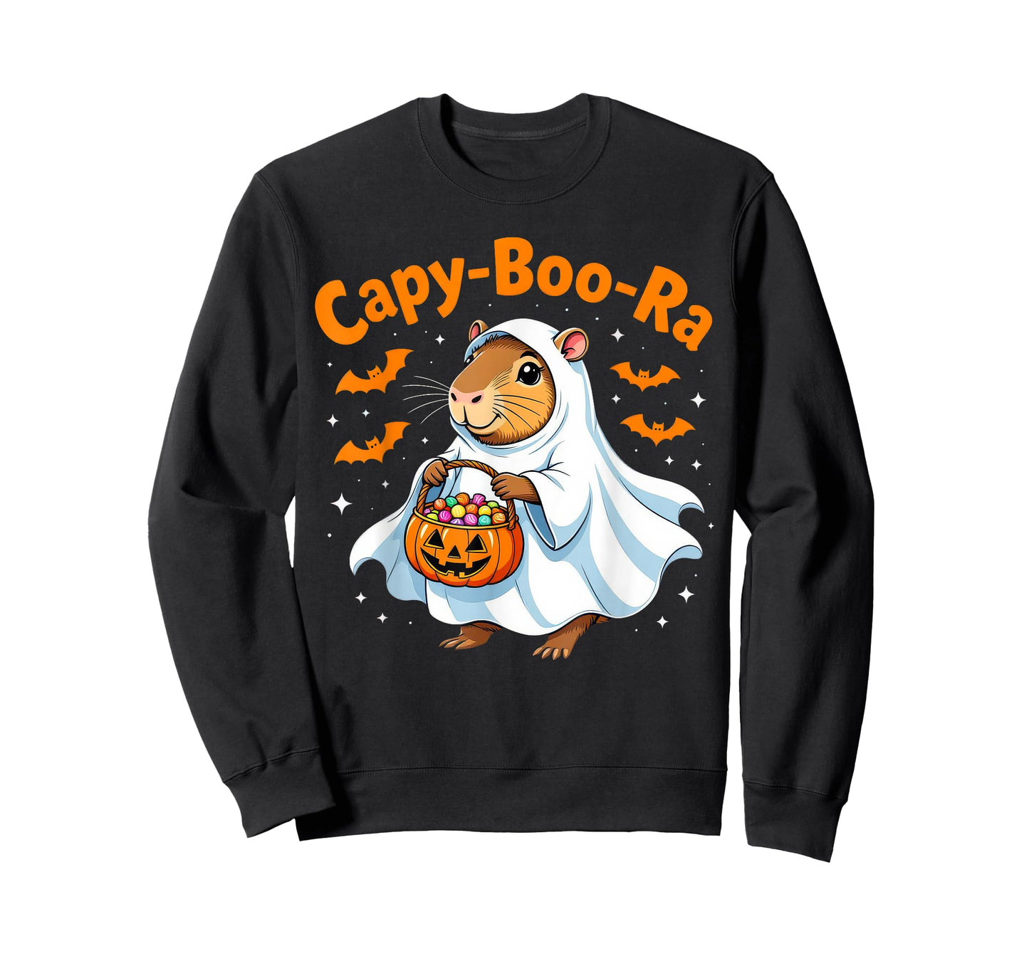 Capy Boo Ra Halloween Ghost Capybara Candy T-Shirt