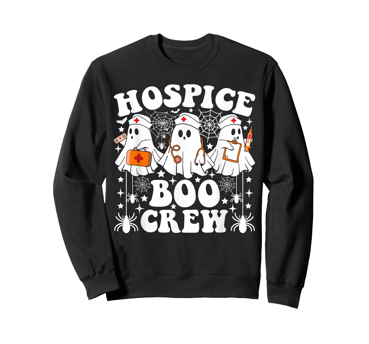 Hospice Boo Crew Nurse Funny Ghost Halloween T-Shirt