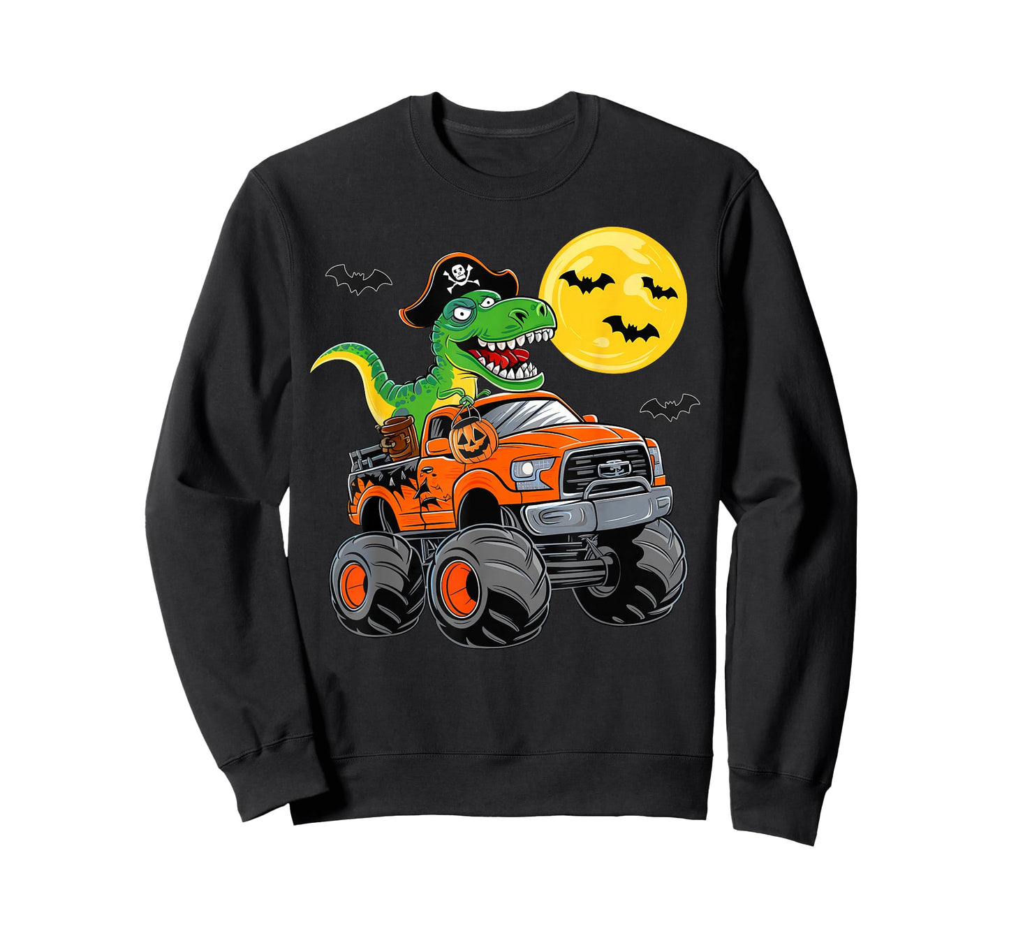 Boys Halloween Monster Truck T Rex Pirate Dinosaur Toddler T-Shirt